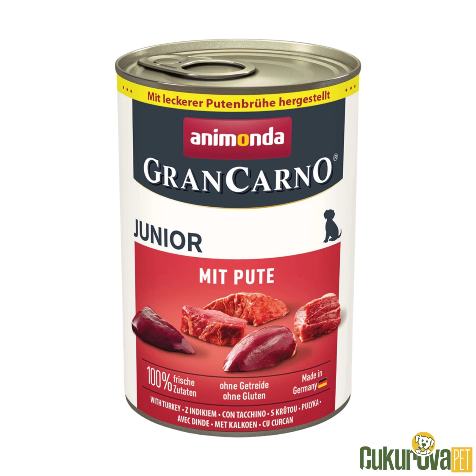 Animonda GranCarno Junior Sığır Etli ve Hindi Yürekli Yavru Köpek Yaş Maması 400 Gr