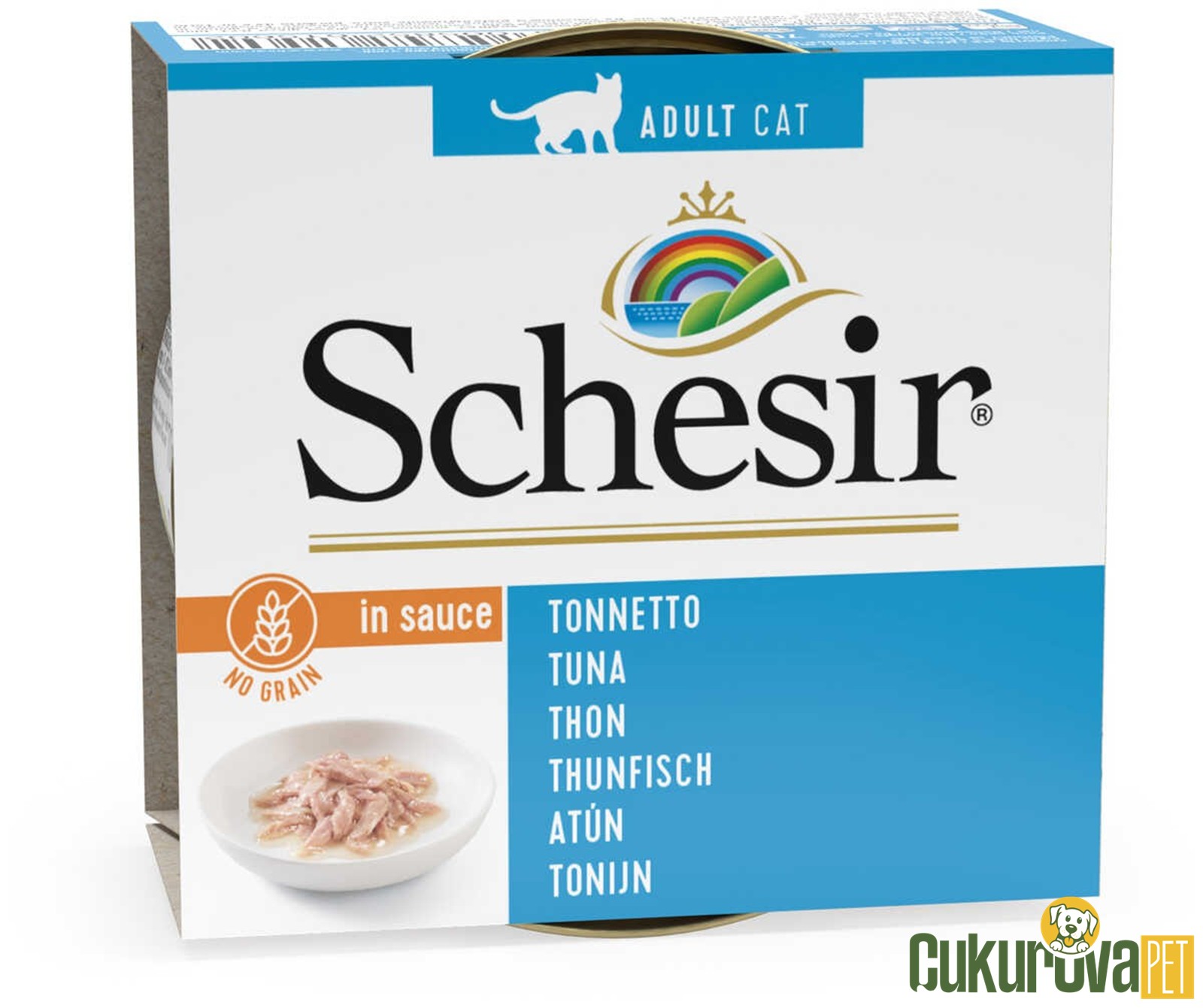 Schesir In Sauce Ton Balıklı Yetişkin Kedi Yaş Maması 70 Gr