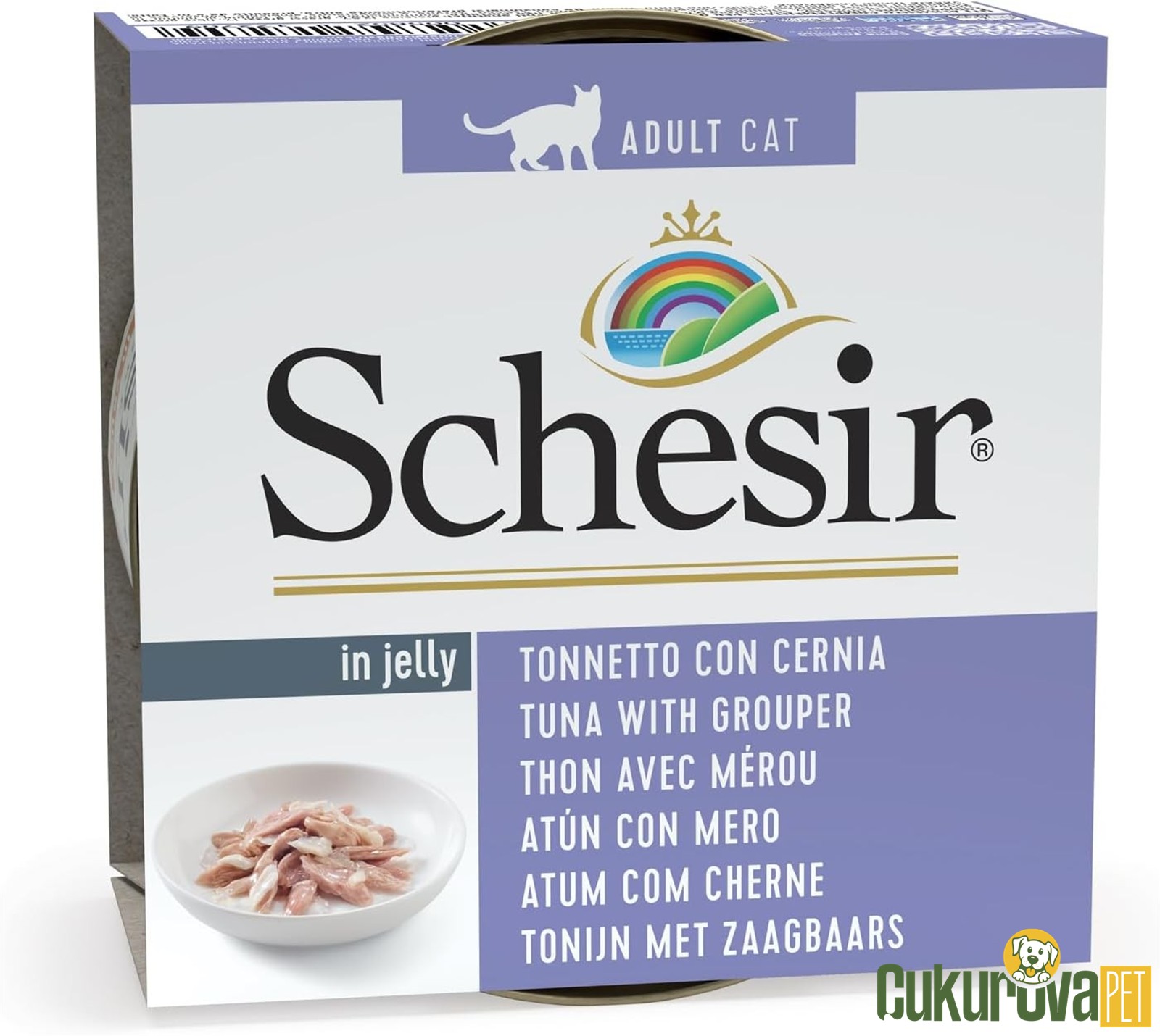 Schesir In Jelly Ton Balıklı ve Orfoz Balıklı Yetişkin Kedi Yaş Maması 85 Gr