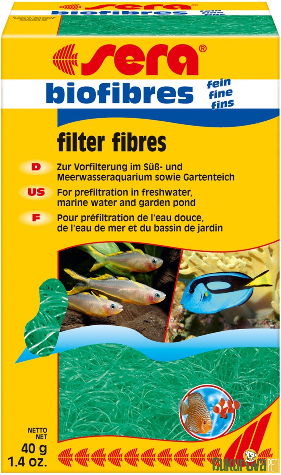 Sera Biofibres Filter Fibres Filtre Süngeri 40 Gr