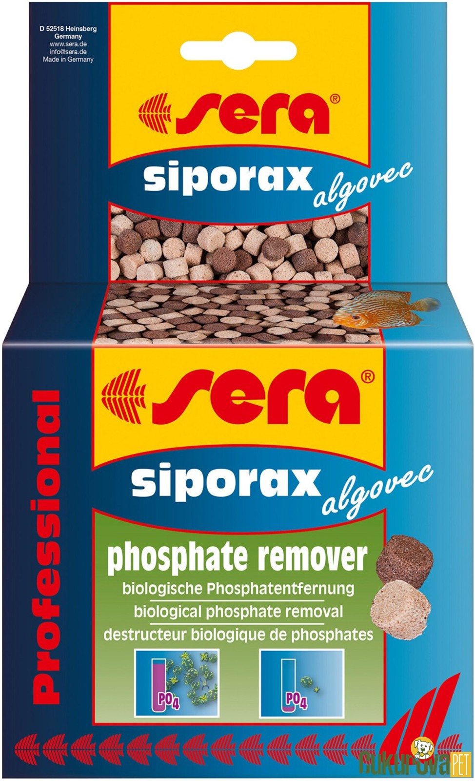 Sera Siporax Algovec Phosphate Remover / Fosfat Giderici Biyolojik Filtre Malzemesi 210 Gr