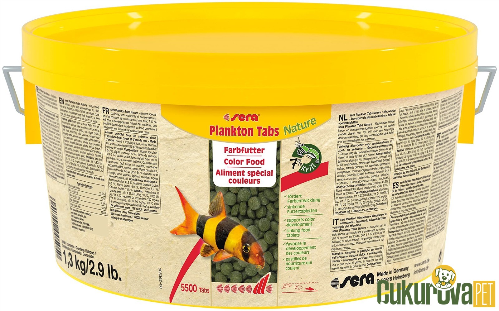 Sera Plankton Tabs Nature Tablet Yem 2.2 L - 1.3 Kg