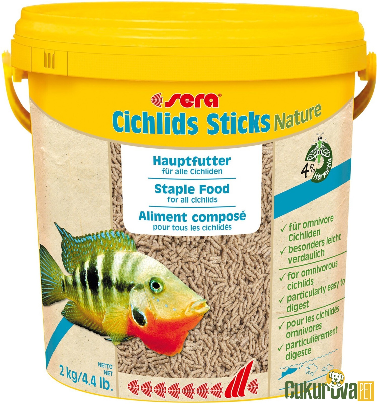 Sera Cichlids Sticks Nature Stick Yem 10 L - 2 Kg