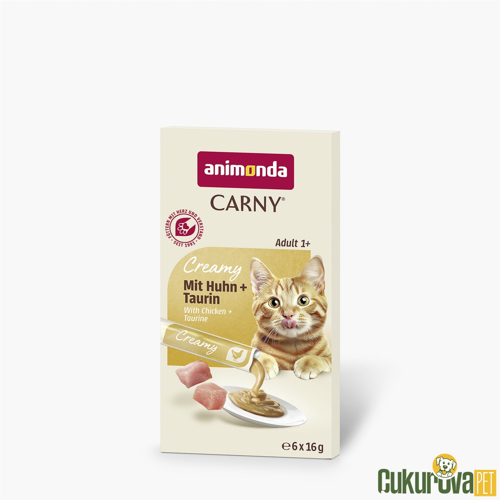 Ani̇monda Carny Creamy Tavuklu ve Taurinli Kedi Ödül Kreması 6 x 16 Gr