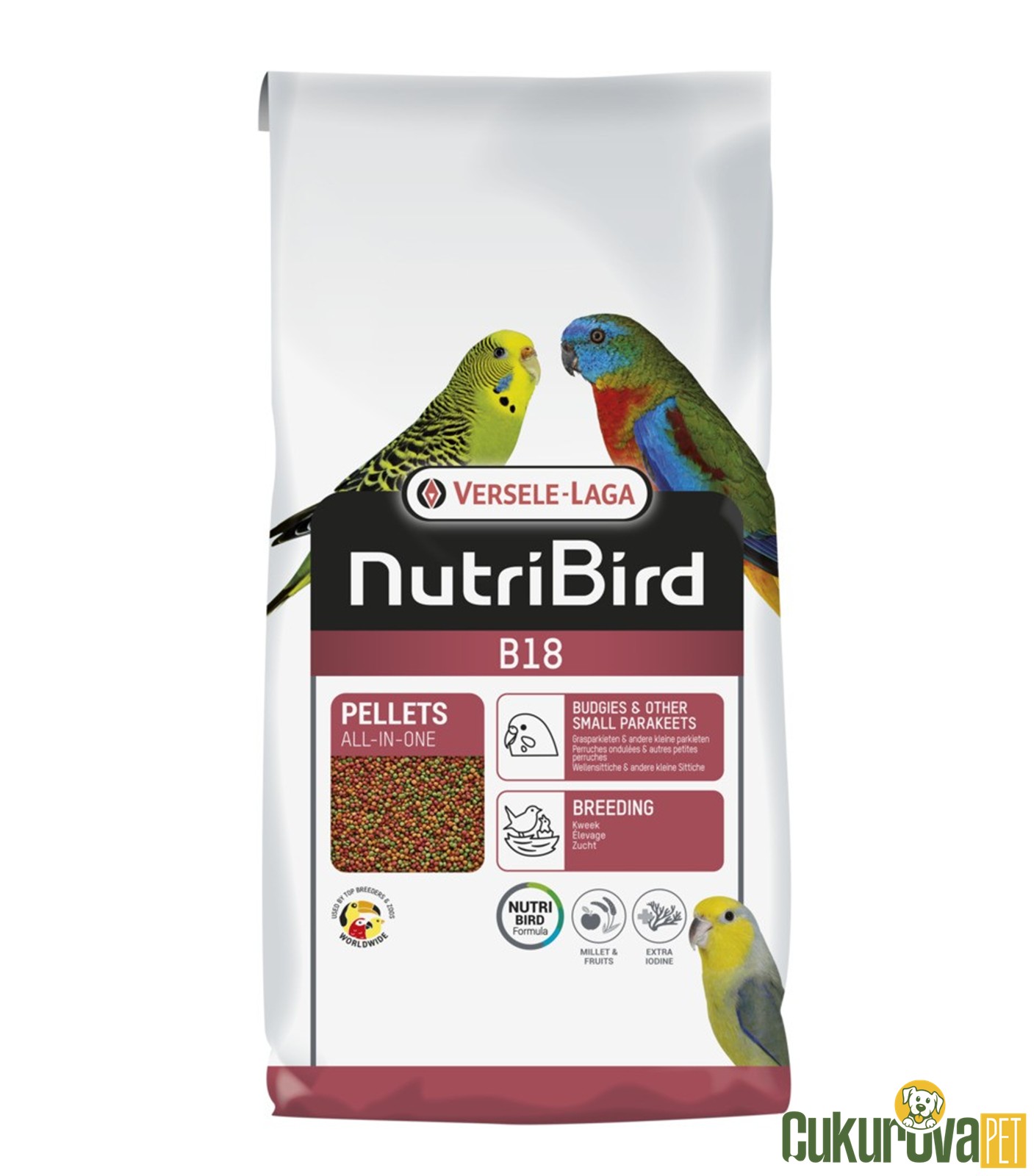 Versele Laga NutriBird B18 Pellets Muhabbet Kuşu Ve Paraket Yemi 3 Kg