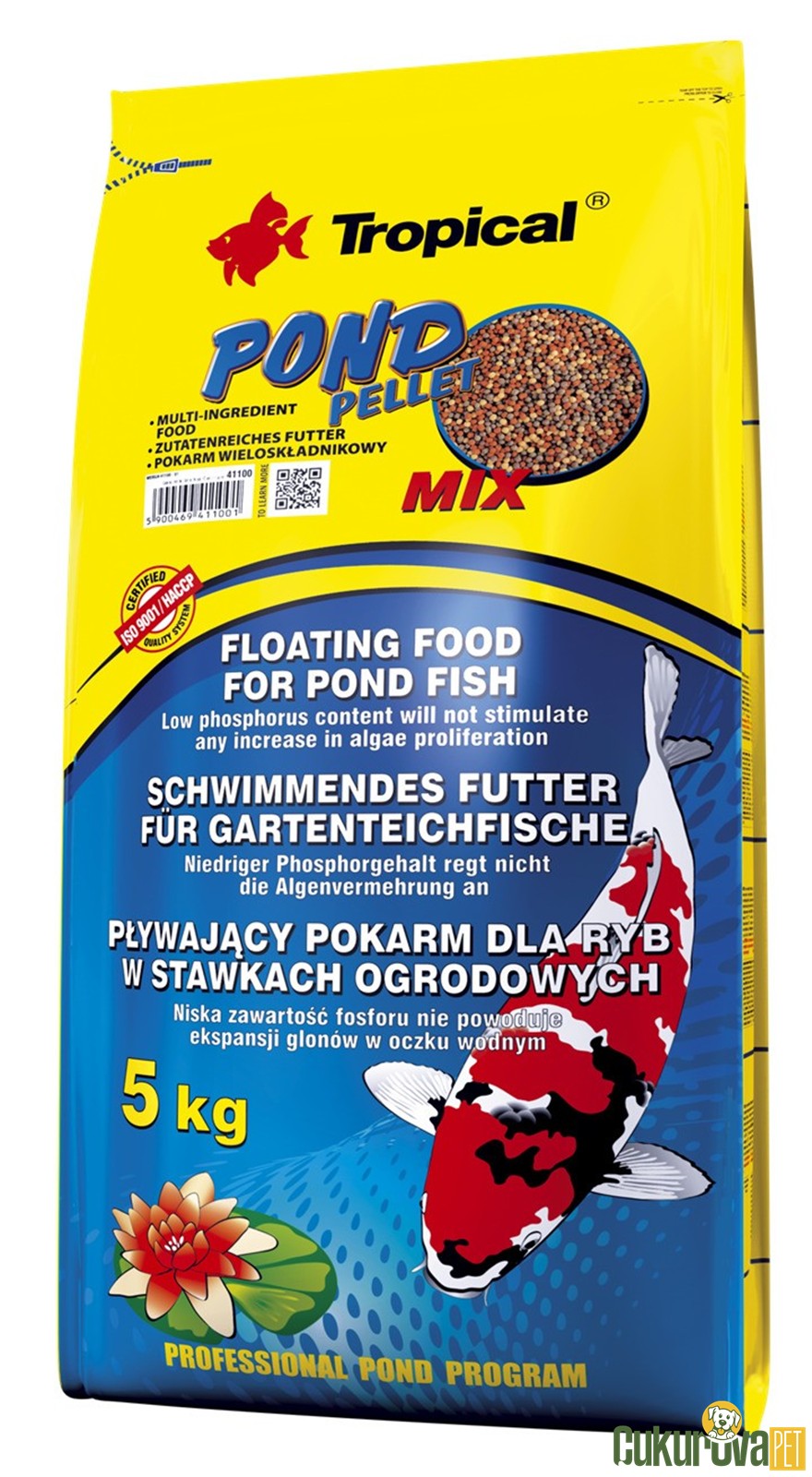 Tropical Pond Pellet Mix Size M Havuz Yemi 50 L - 5 Kg