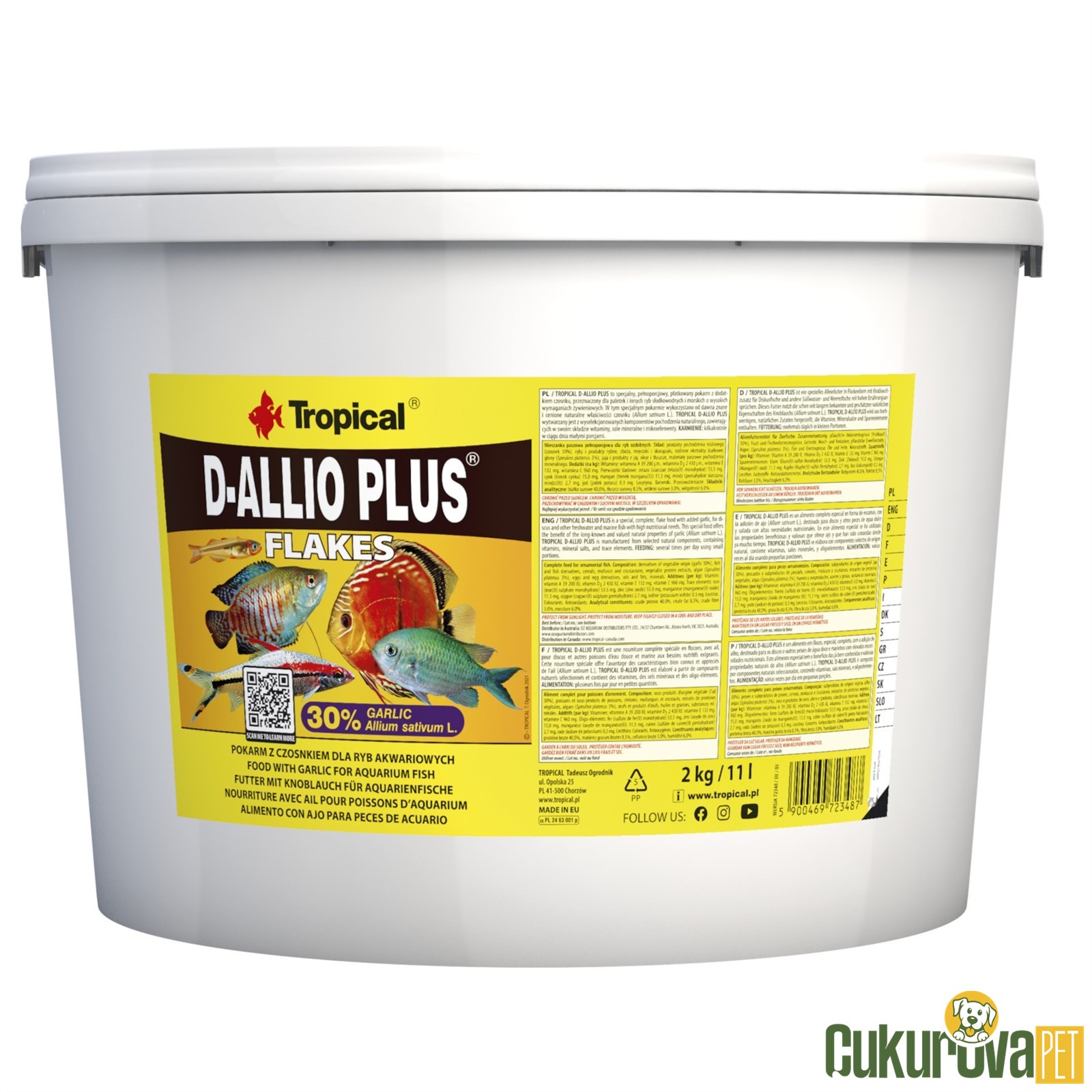 Tropical D-Allio Plus Flakes Pul Yem 11 L - 2 Kg
