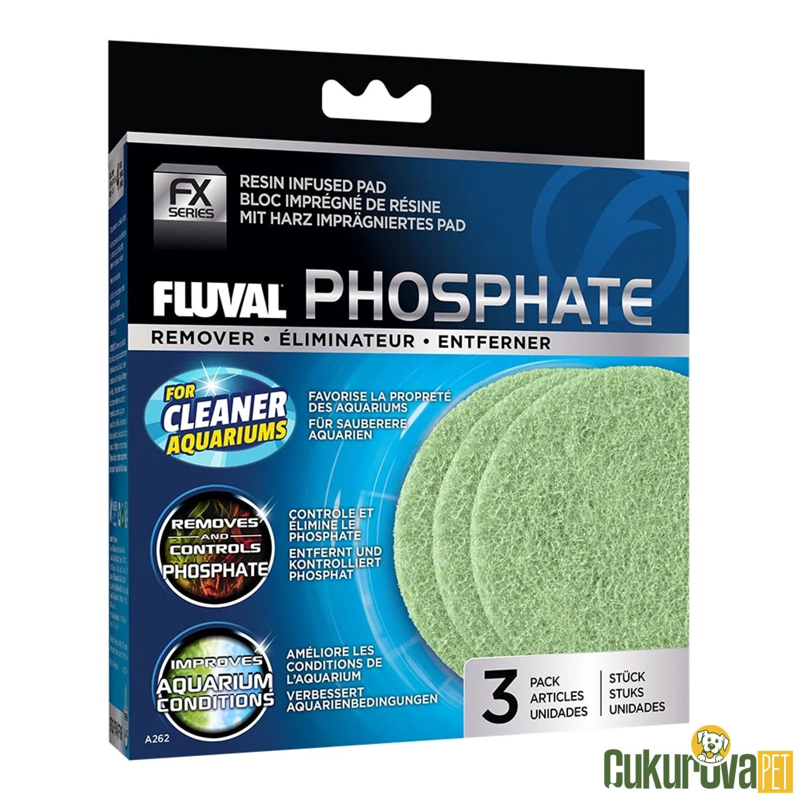 Fluval Fx2/Fx4/Fx5/Fx6 İçin Phosphate Remover / Fosfat Giderici Filtre Süngeri 3 Adet