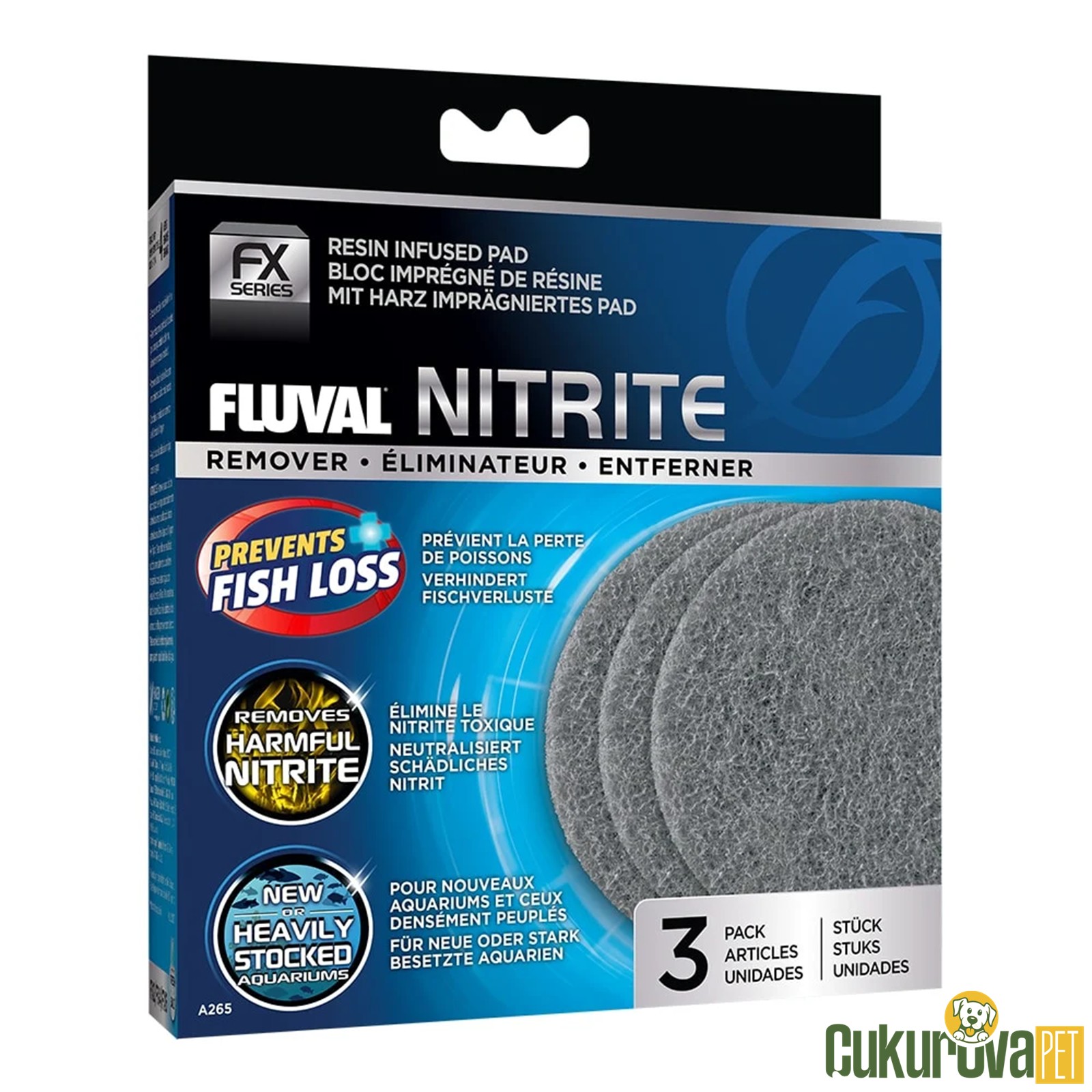 Fluval Nitrite Fx2/Fx4/Fx5/Fx6 İçin Nitrit Giderici Filtre Süngeri 3 Adet
