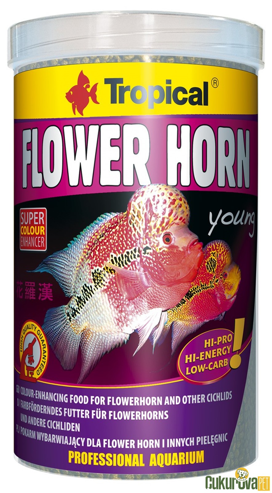 Tropical Flower Horn Young Granül Yem 250 Ml - 95 Gr