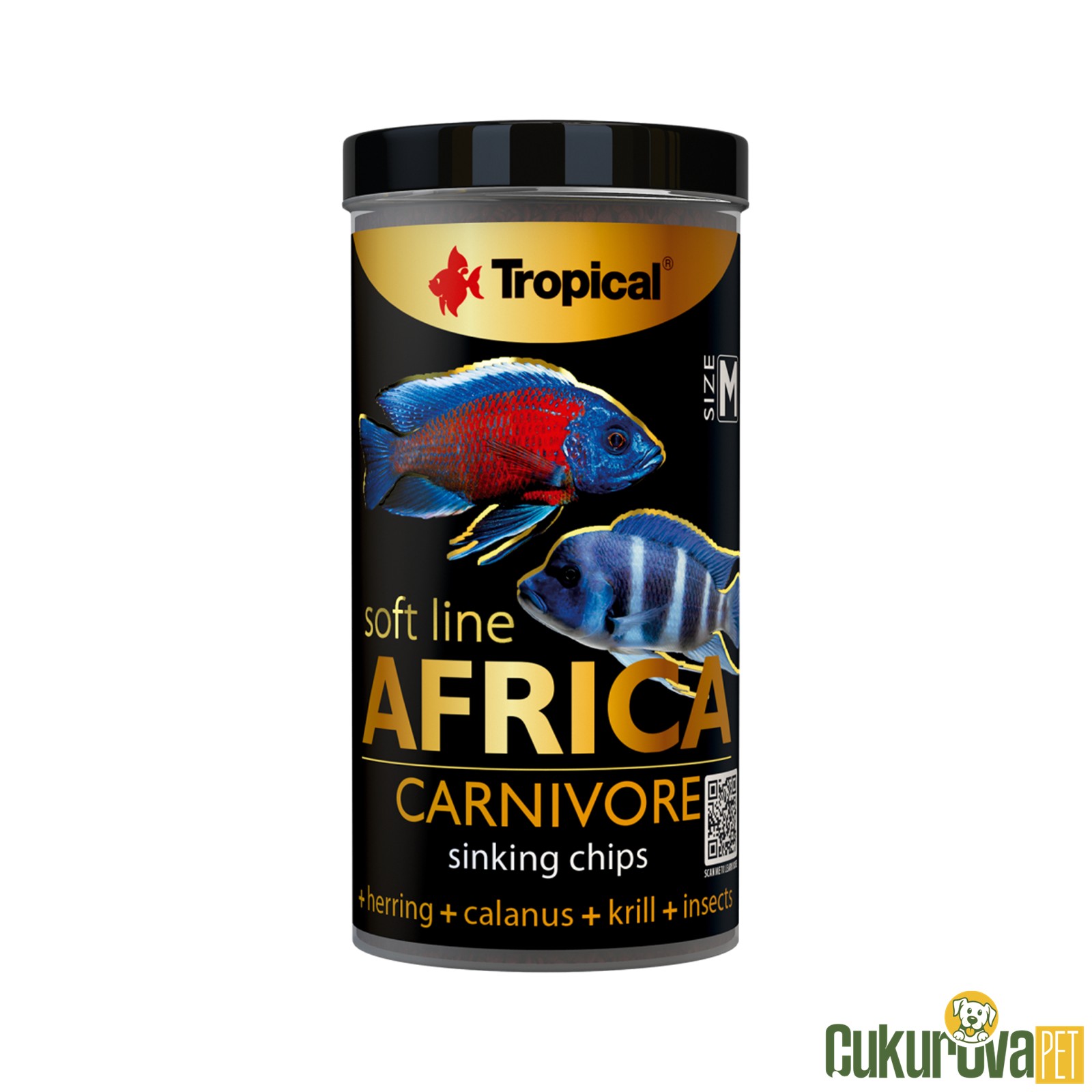 Tropical Soft Line Africa Carnivore Chips Size M Pul Yem 100 Ml - 52 Gr