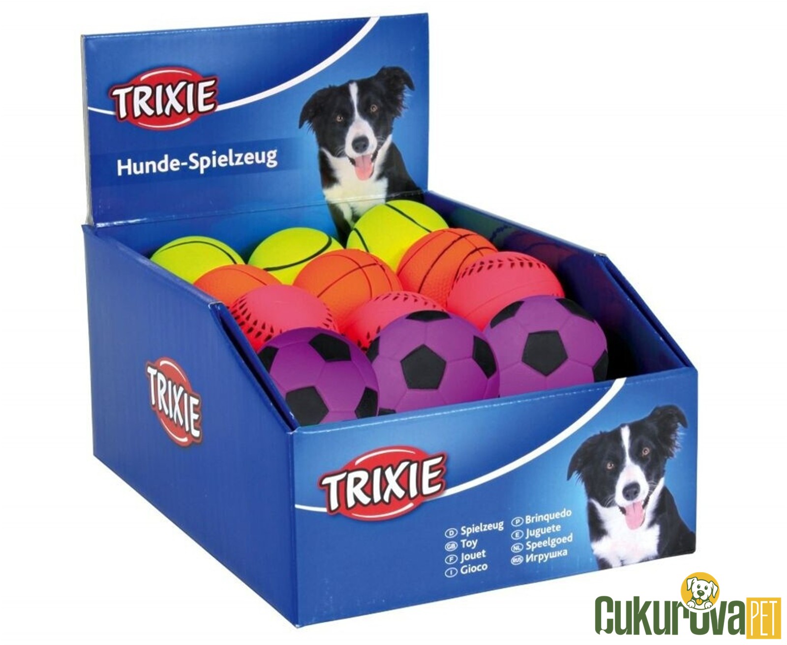 Trixie Suda Yüzen Naturel Fosforlu Top Köpek Oyuncağı Karışık Çeşitli - 6 Cm