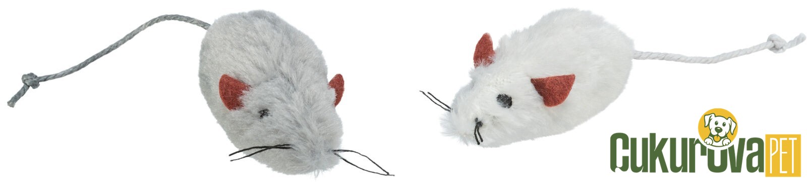 Trixie Tüylü Sesli Peluş Fare Kedi Oyuncağı 9 Cm