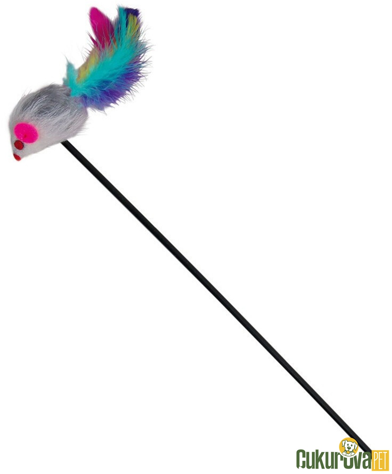 Trixie Peluş Fareli Kedi Oltası 50 Cm
