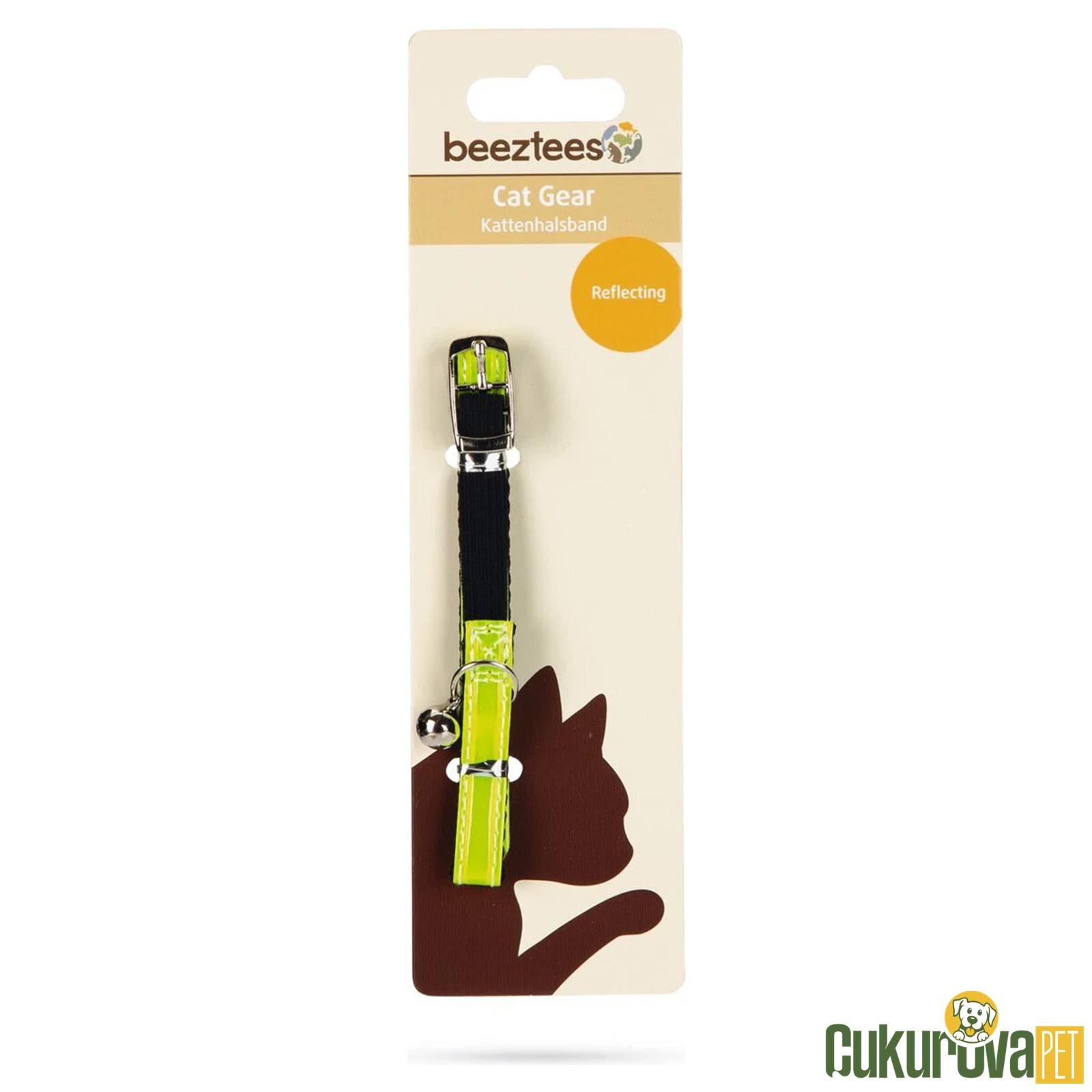 Beeztees Reflektörlü Kedi Boyun Tasması Sarı 29 Cm