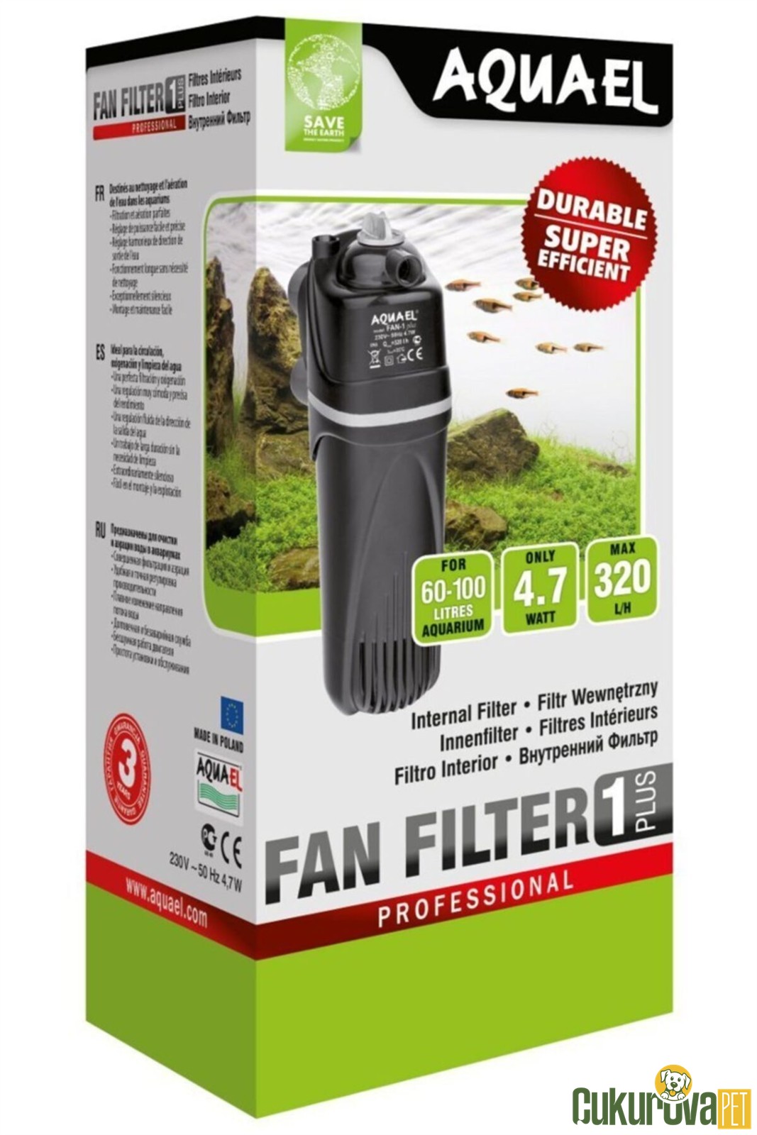 Aquael Fan Filter 1 Plus Akvaryum İç Fi̇ltre