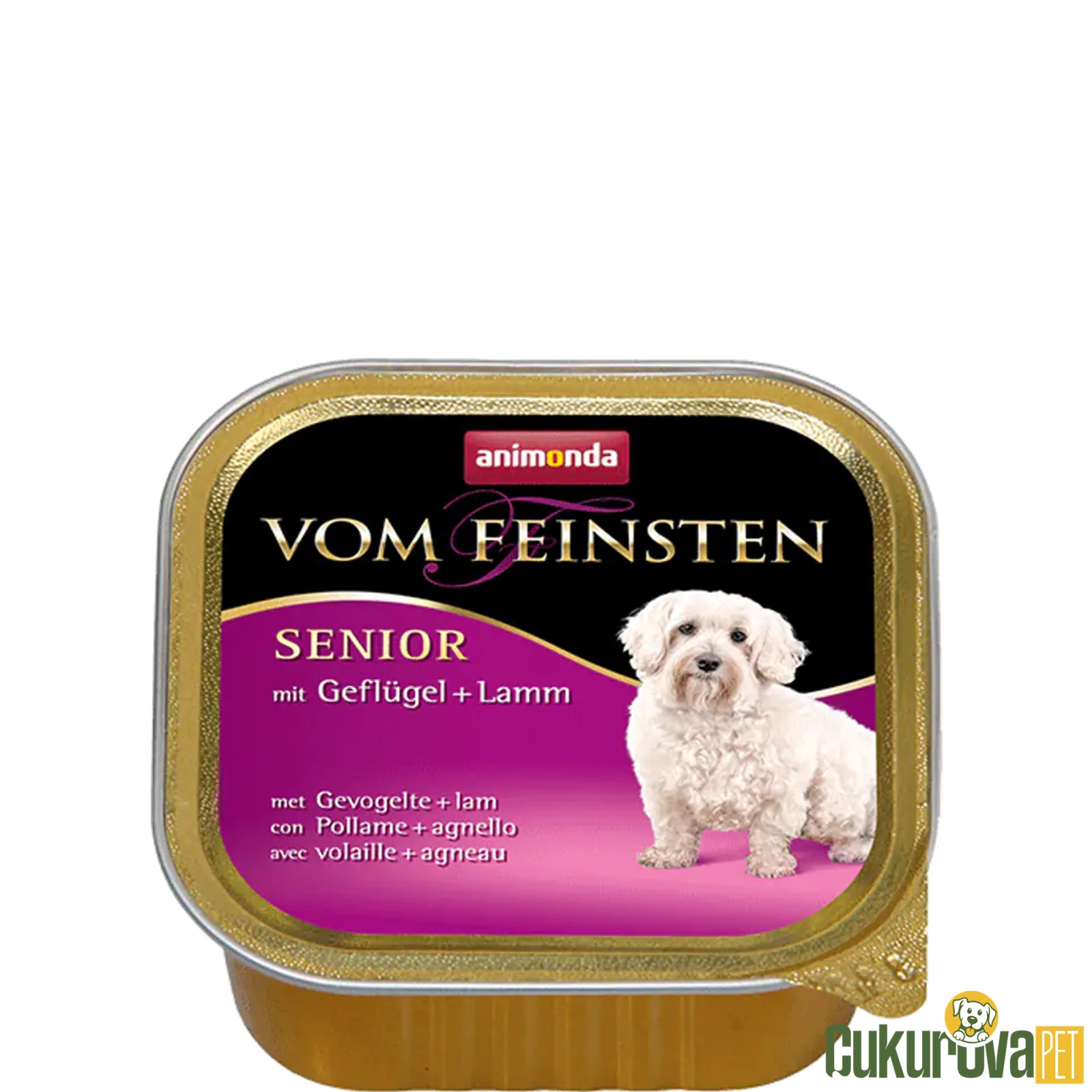 Animonda Vom Feinsten Senior Tavuklu ve Kuzu Etli Yaşlı Köpek Yaş Maması 150 Gr