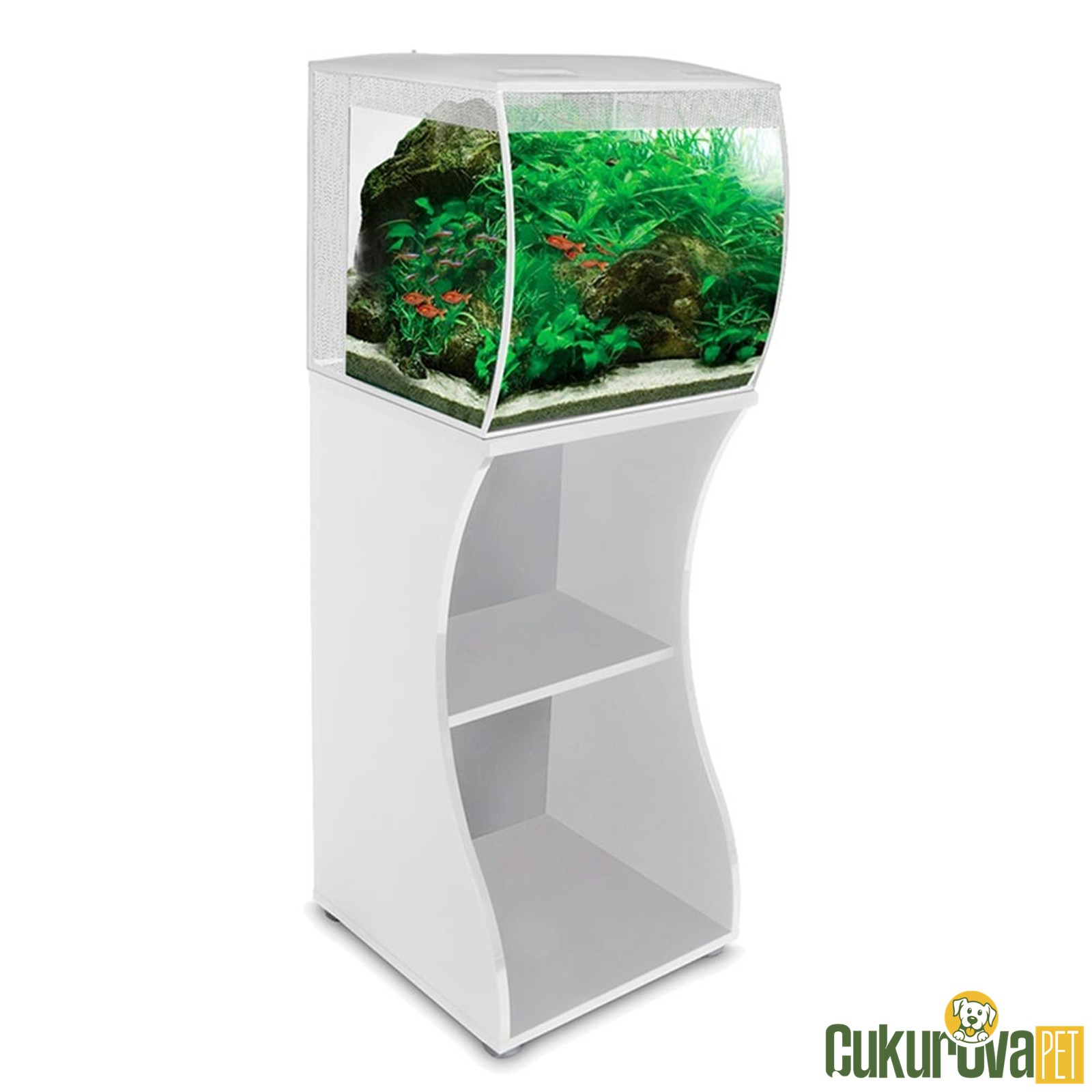 Fluval Flex 57 L Akvaryum Sehpası Beyaz