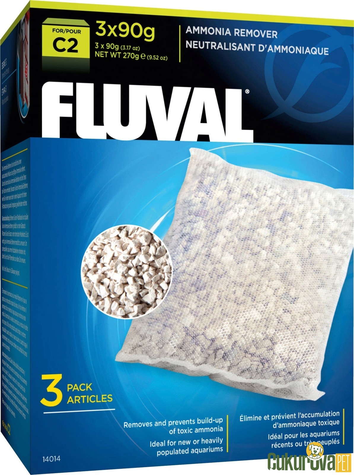Fluval C2 Ammonia Remover / Amonyak Giderici Biyolojik Filtre Malzemesi 3 x 90 Gr
