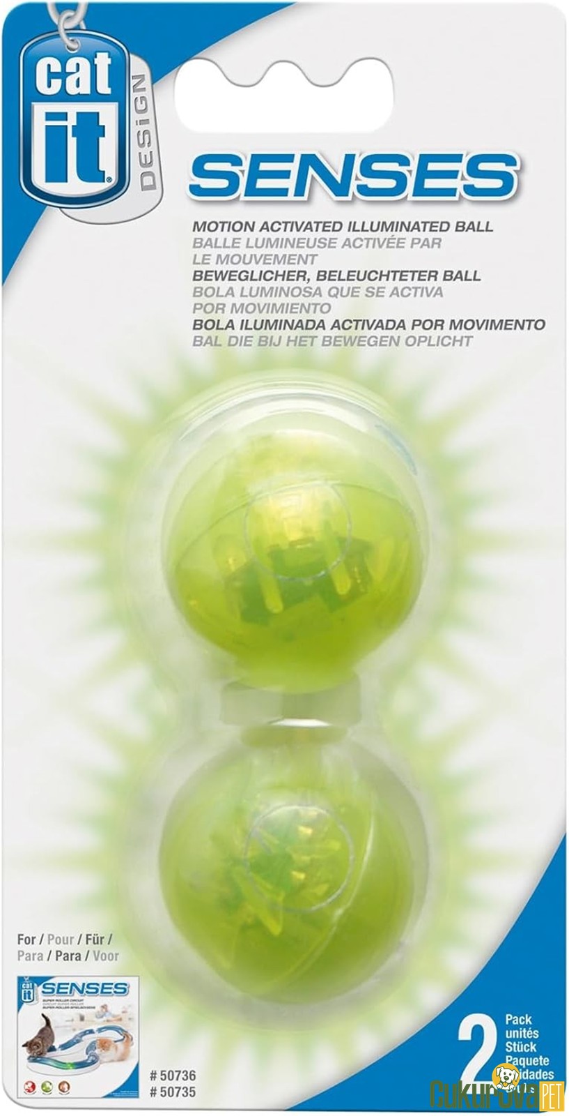 Catit Senses Hareketli Işıklı Kedi Topu 2 Adet
