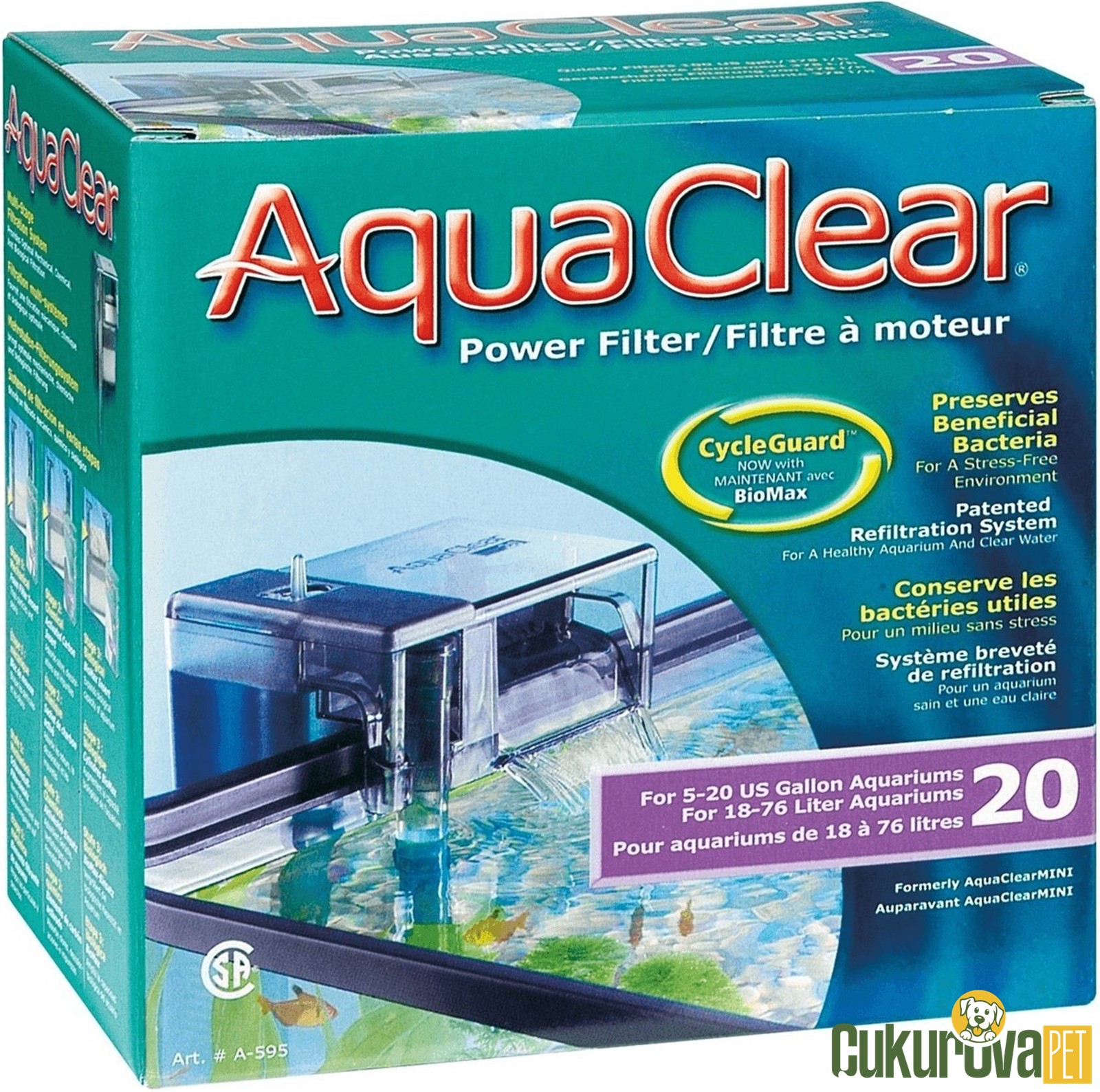 Aqua Clear 20 Akvaryum Askı & Şelale Filtre