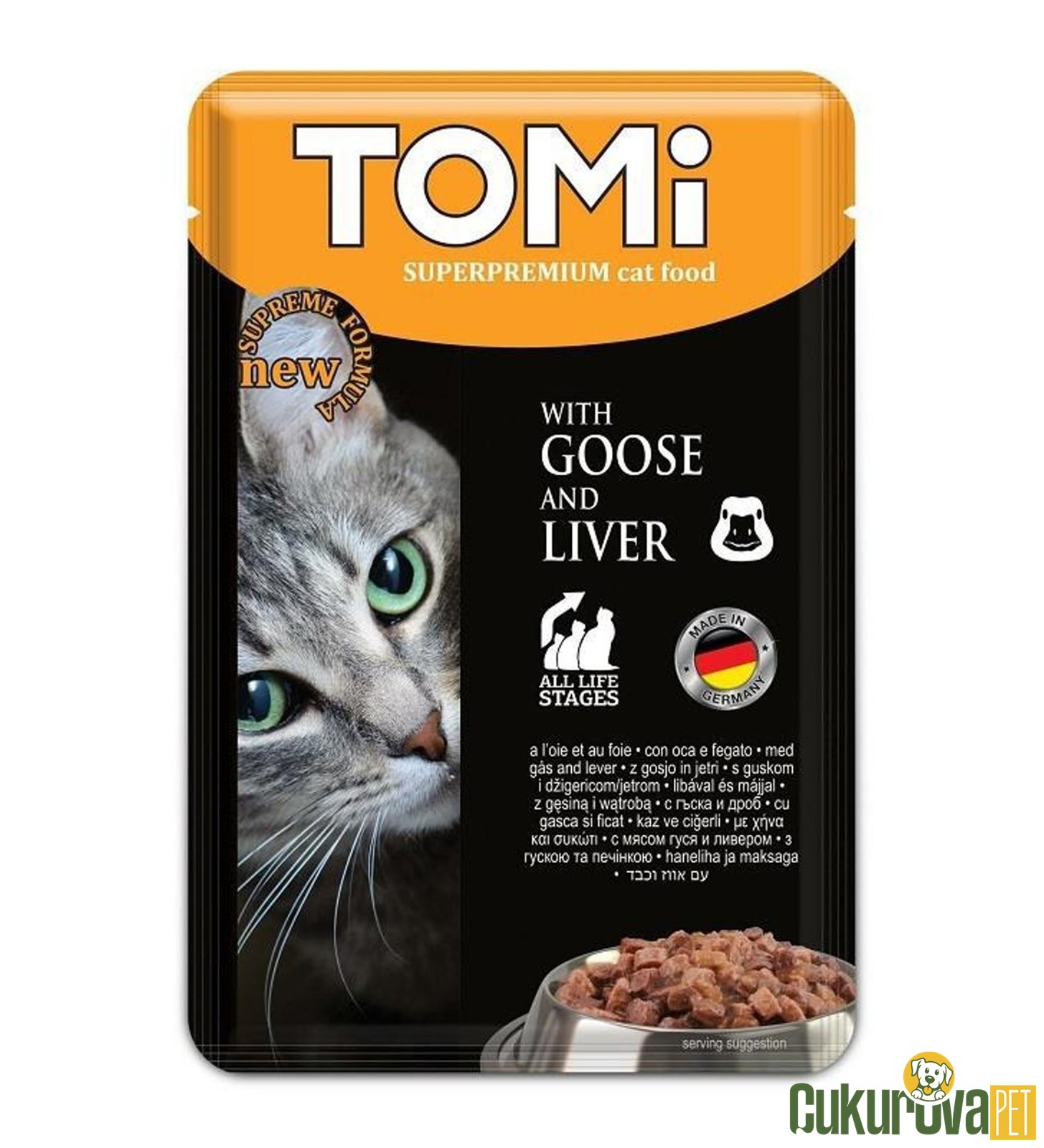 Tomi Kazlı ve Ciğerli Yetişki̇n Kedi Yaş Maması 100 Gr