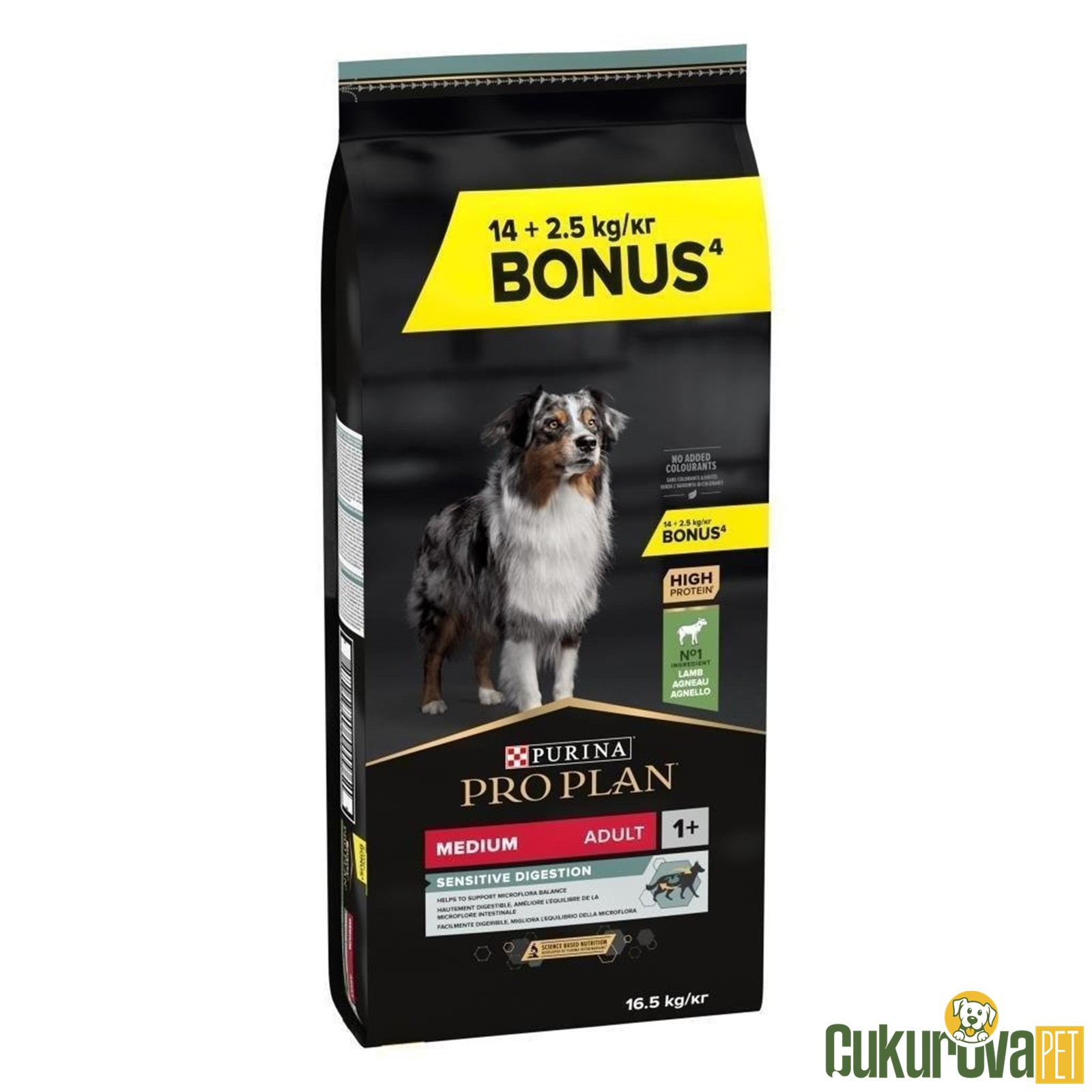 Pro Plan Medium Adult Sensitive Digestion Kuzulu Yetişkin Köpek Maması 16.5 Kg