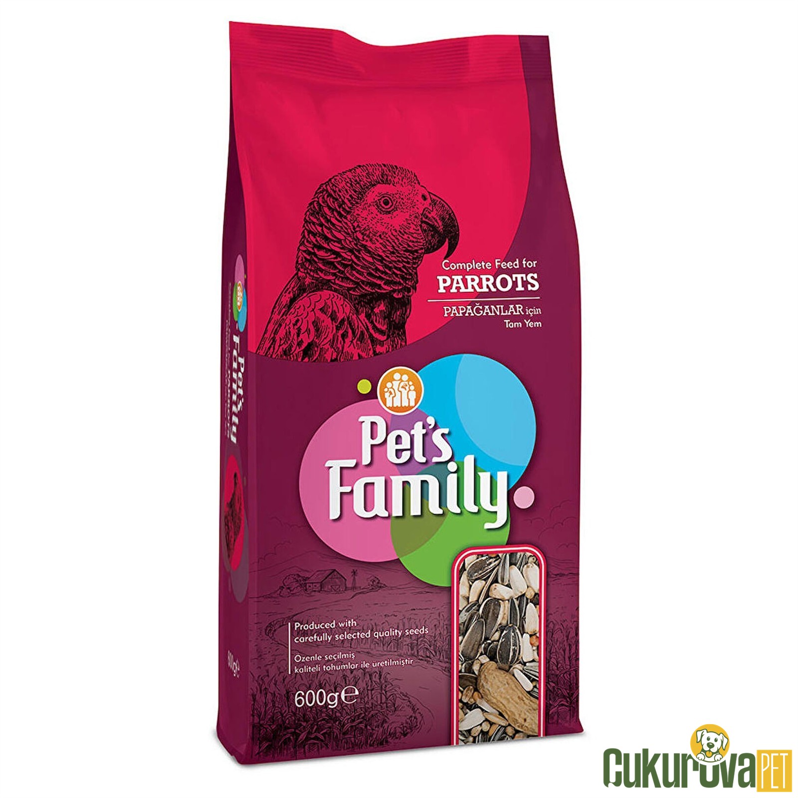 Pet's Family Parrots Papağan Yemi 600 Gr