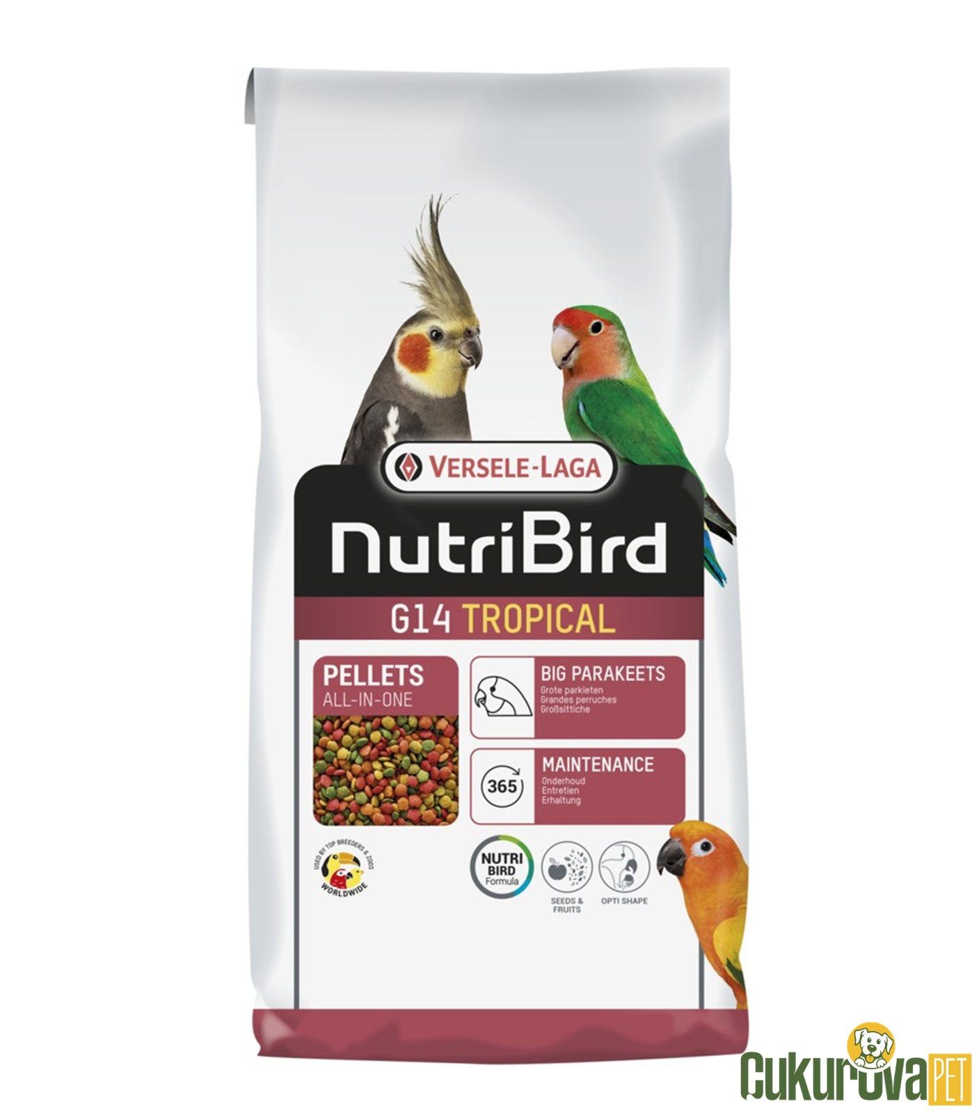 Versele Laga NutriBird G14 Tropikal Pellets Paraket Yemi 10 Kg