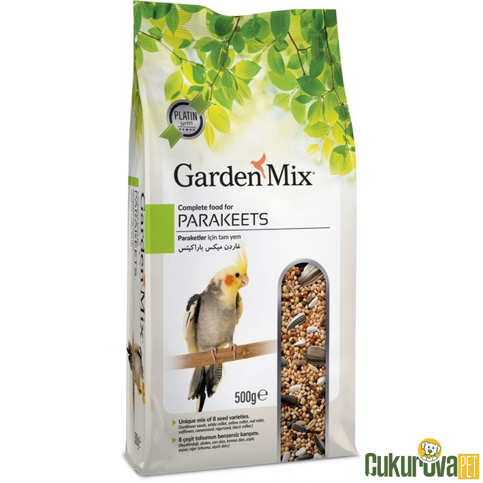 Gardenmix Platin Parakeets Paraket Yemi 500 Gr