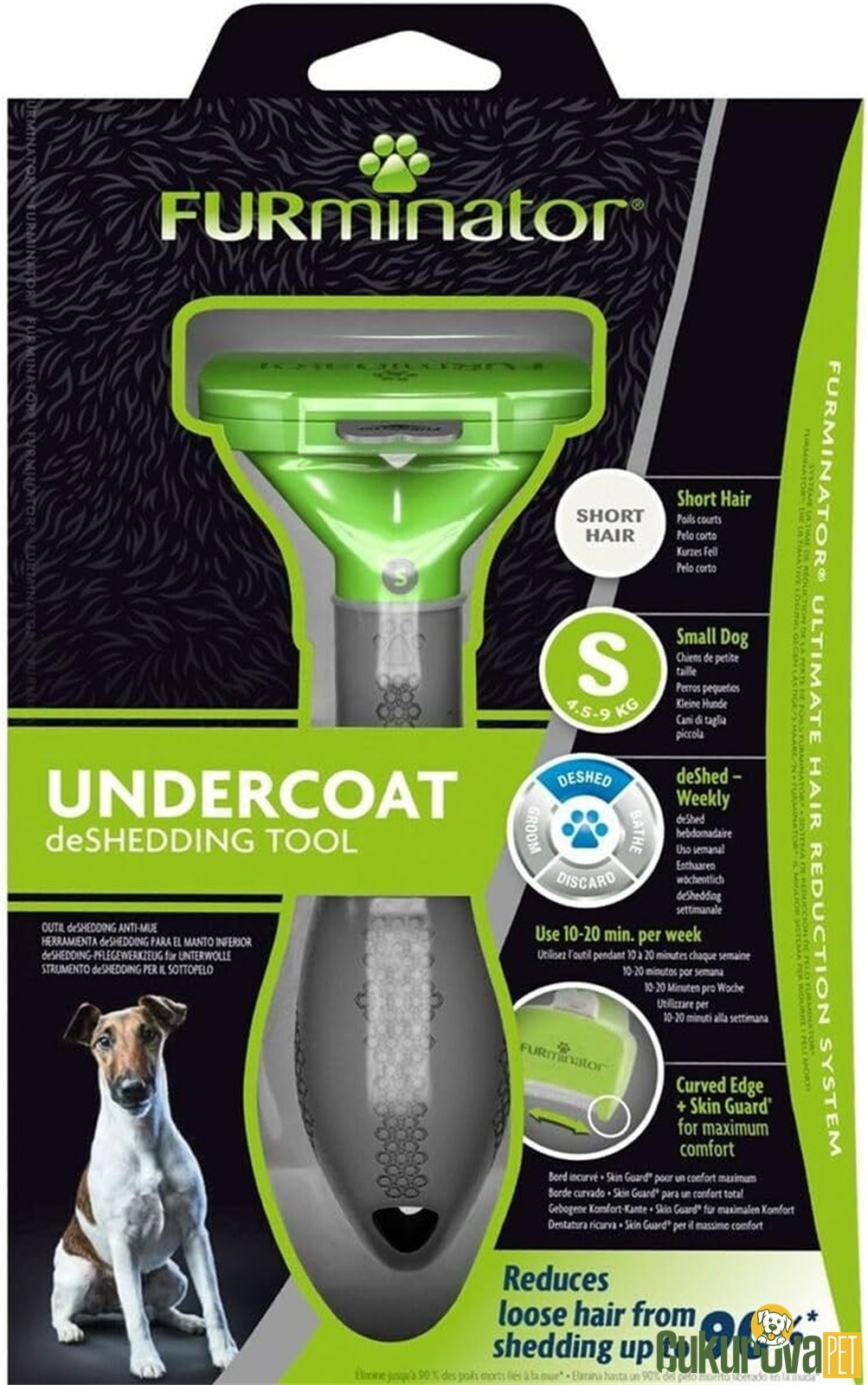 Furminator UnderCoat Kısa Tüylü Köpek Tarağı XS - 3.5 Cm