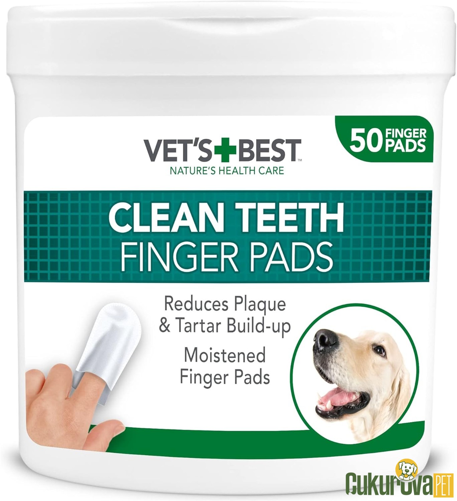 Vet's Best Fingers Pads Köpek Ağız ve Diş Temizleme Parmak Pedi 50 Adet