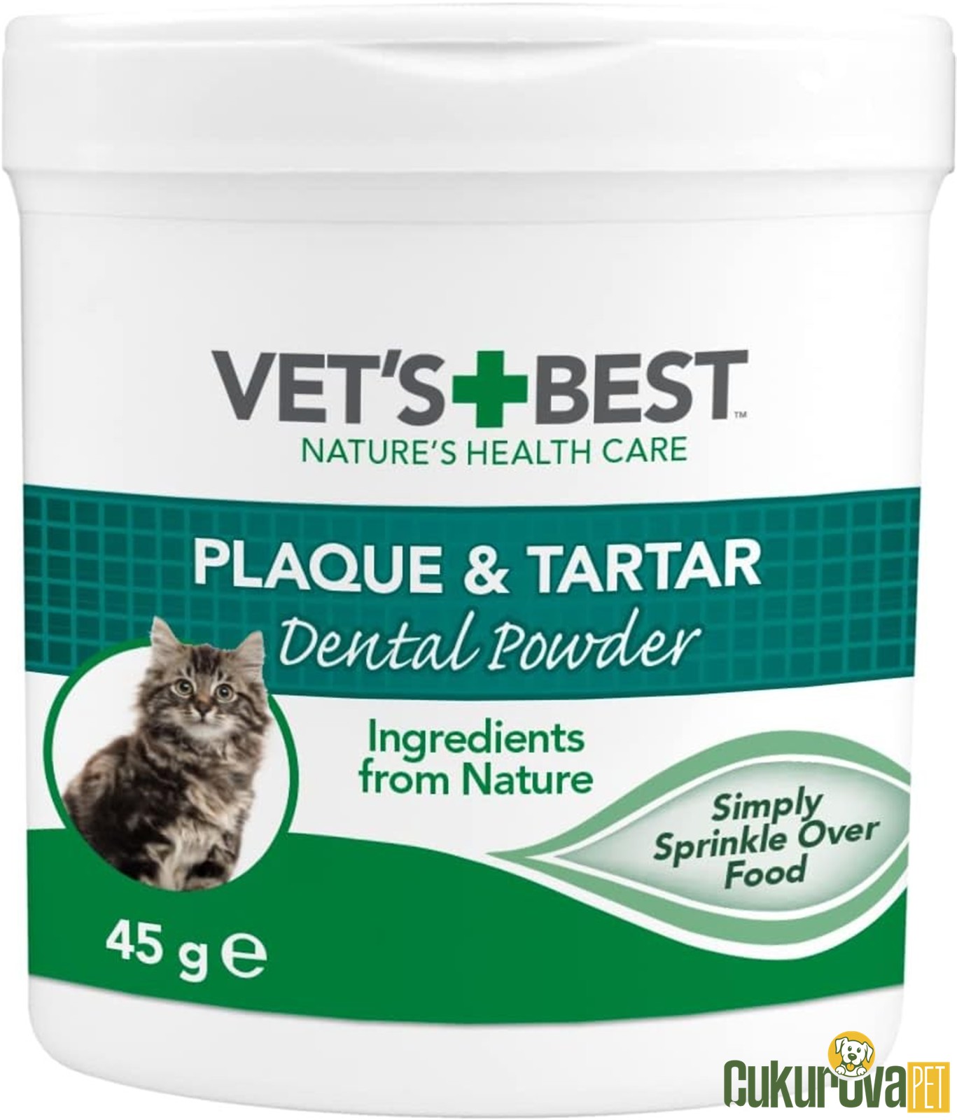 Vet's Best Plaque & Tartar Dental Power Kediler İçi̇n Plak ve Tartar Engelleyici Ağız Bakım Tozu 45 Gr