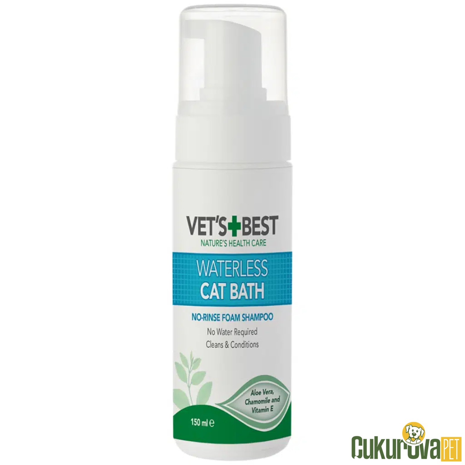 Vet's Best Waterless Cat Bath Durulanmayan Kedi Şampuanı 150 Ml