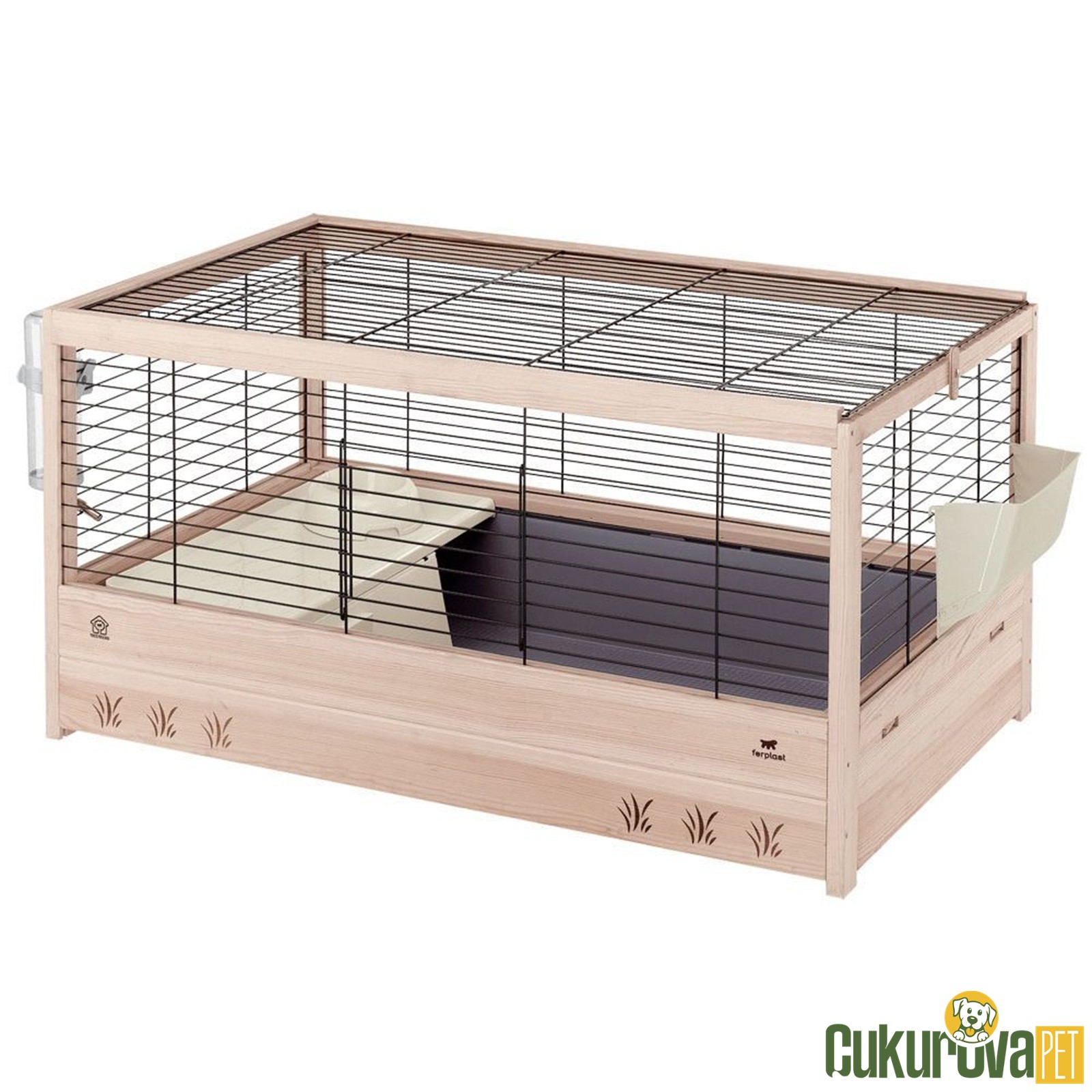 Ferplast Arena 100 Ahşap Tavşan Kafesi 100 x 62.5 x 51 Cm