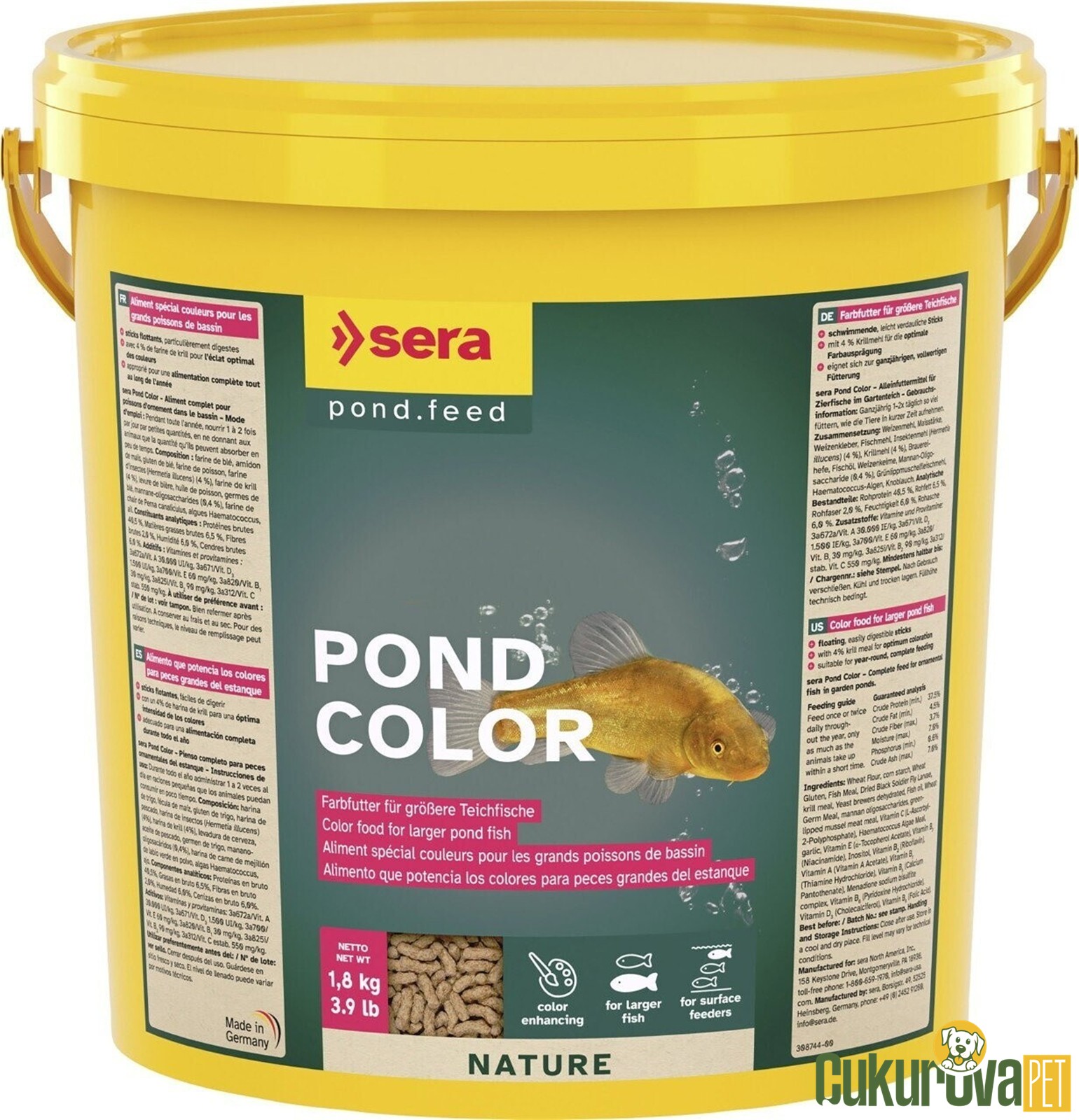 Sera Pond Color Nature Stick Yem 10 L - 1.8 Kg