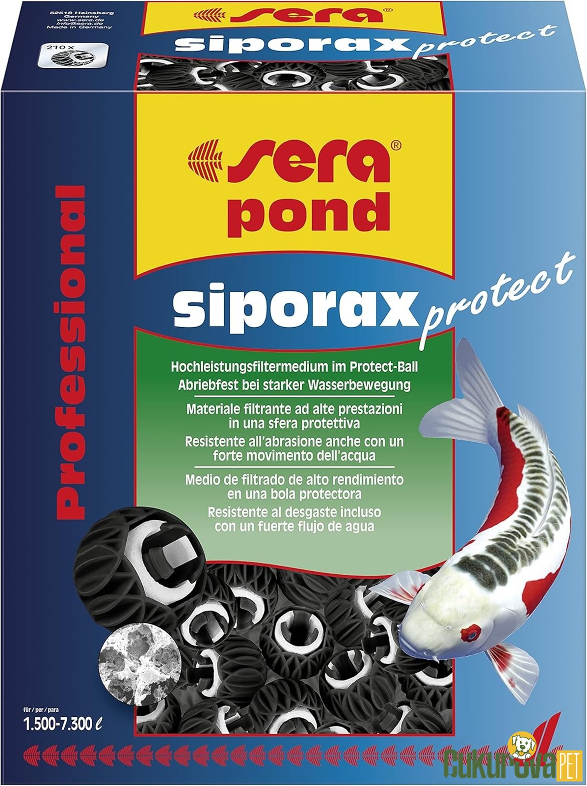 Sera Pond Siporax Protect Biyolojik Filtre Malzemesi 10 L
