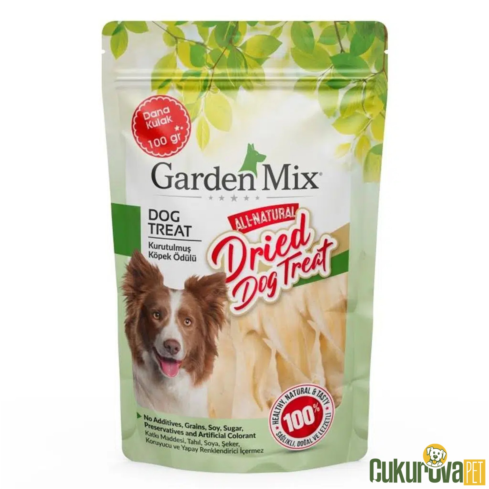 GardenMix Dog Treat Dana Kulak Kurutulmuş Köpek Ödül Maması 100 Gr