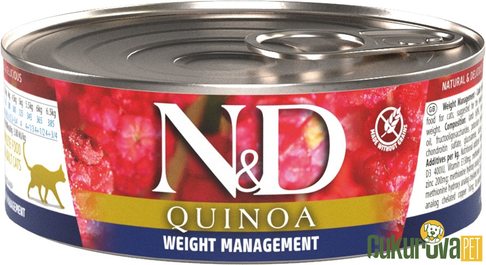 N&D Quinoa Weight Management Kuzulu Yetişkin Kedi Yaş Maması 80 Gr