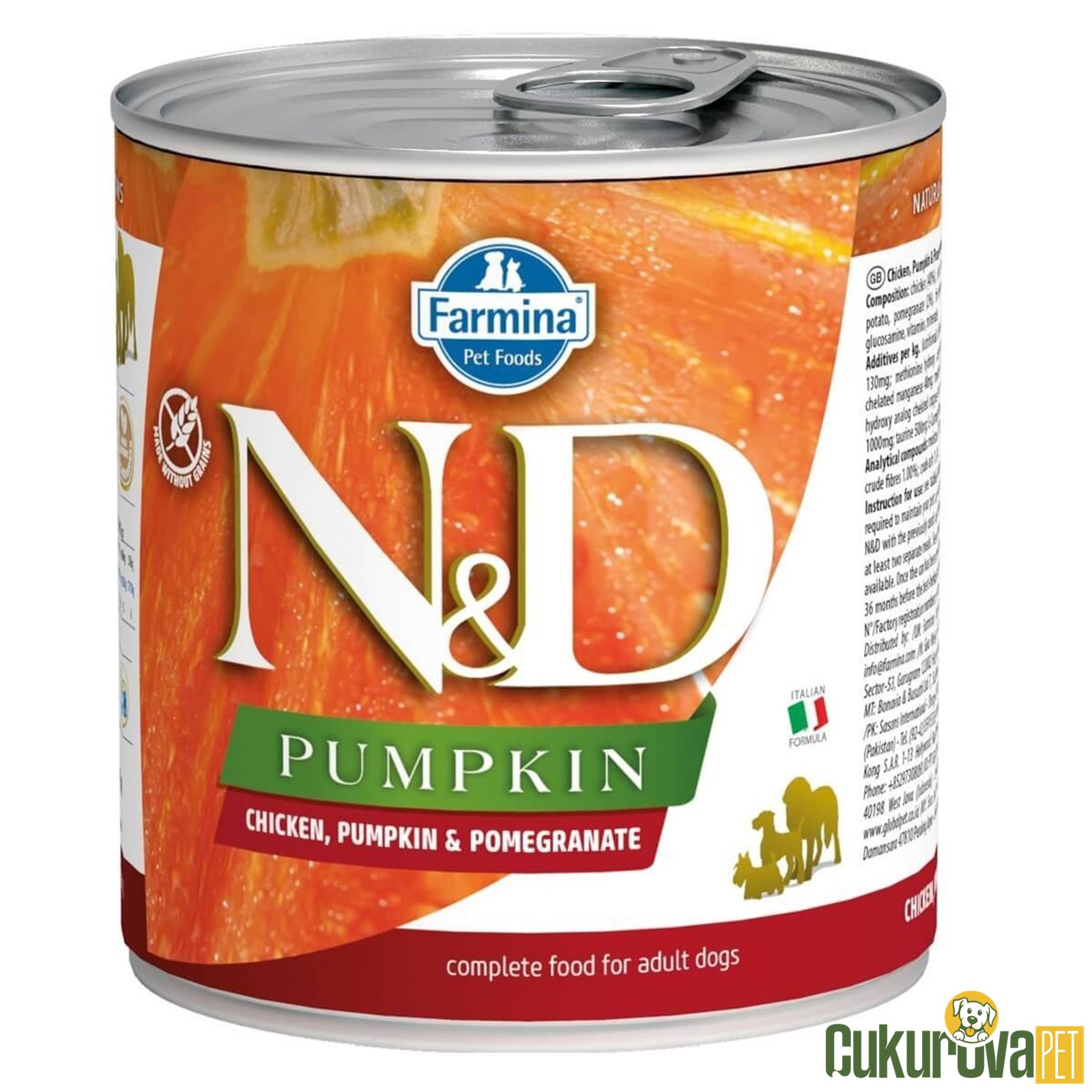 N&D Pumpkin Tavuklu, Balkabaklı ve Narlı Yavru Köpek Yaş Maması 285 Gr