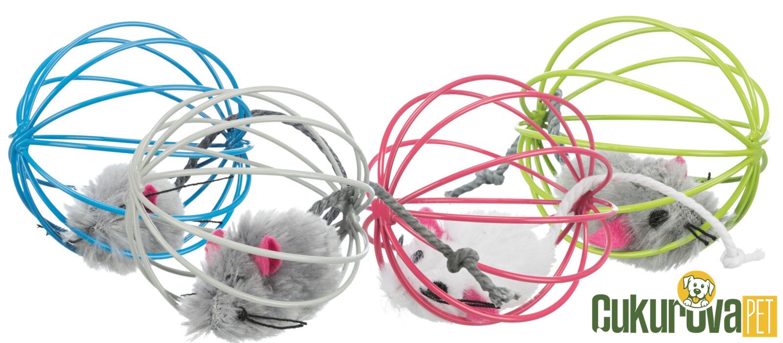 Trixie Top İçinde Peluş Fare Kedi Oyuncağı 6 Cm