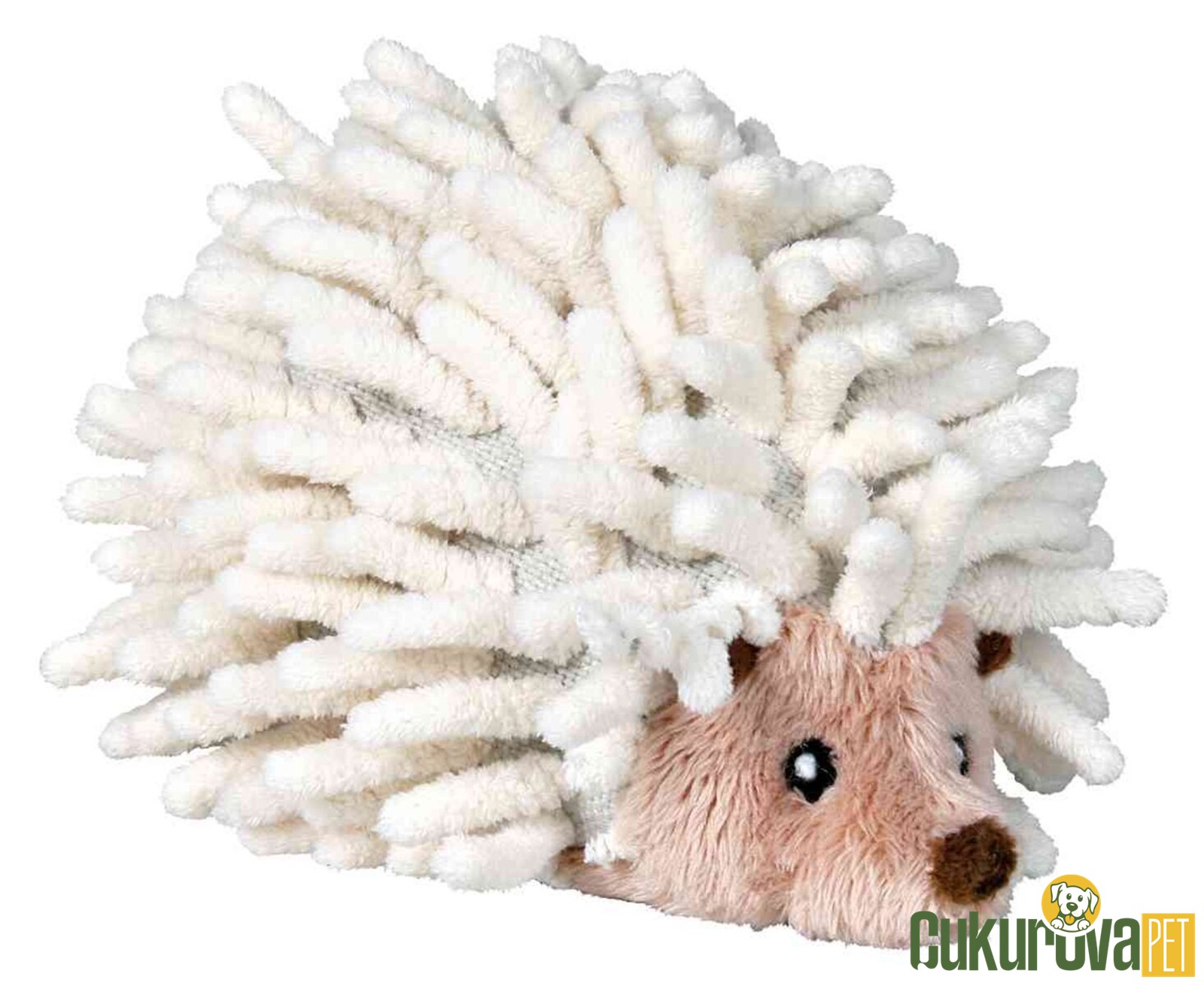 Trixie Sesli Peluş Kirpi Köpek Oyuncağı Beyaz - 12 Cm