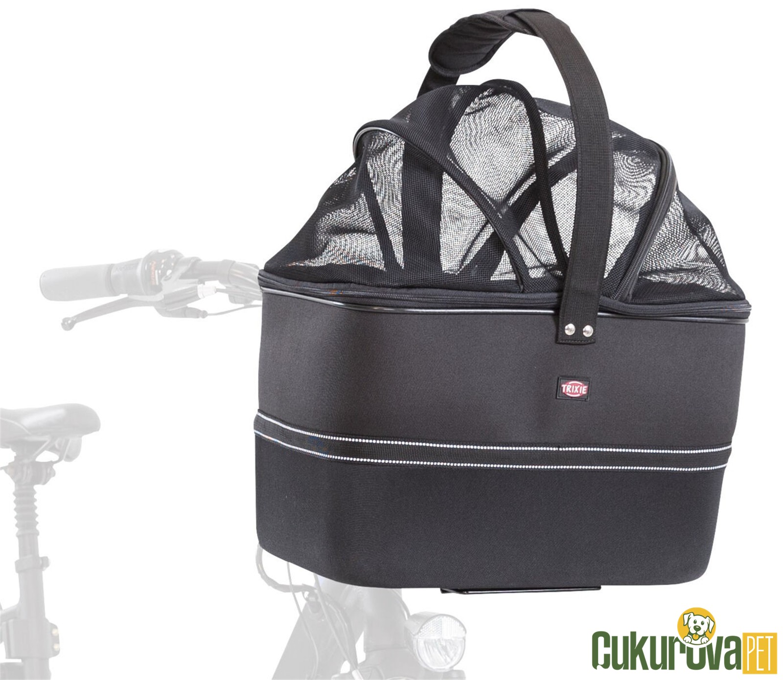 Trixie Bisiklet Gidonu İçin Köpek Sepeti Siyah - 41 x 47 x 29 Cm