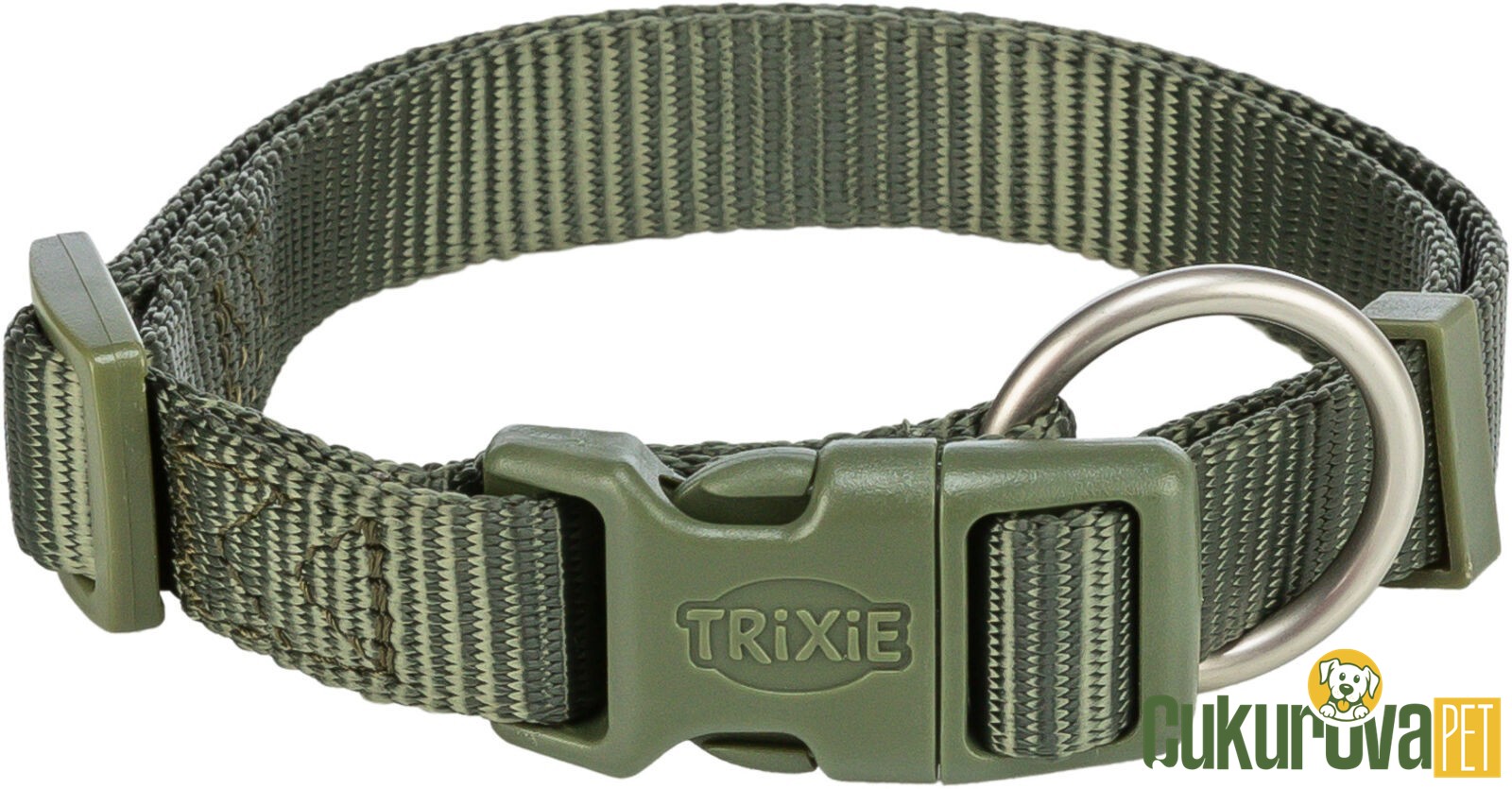 Trixie Premium Köpek Boyun Tasması M - L Zeytin Yeşili - 35 x 55 Cm - 20 Mm