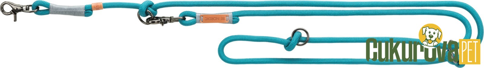 Trixie Be Nordıc Ayarlanabilir Köpek Gezdirme Kayışı S - M, Petrol Mavisi - Açık Gri, 2 M x 8 Mm