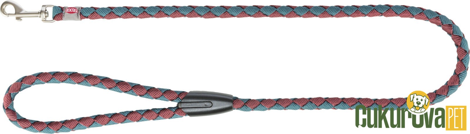 Trixie Cavo Köpek Gezdirme Kayışı L - XL, Bordomsu Kırmızı - Petrol Mavisi, 1 M x 18 Mm