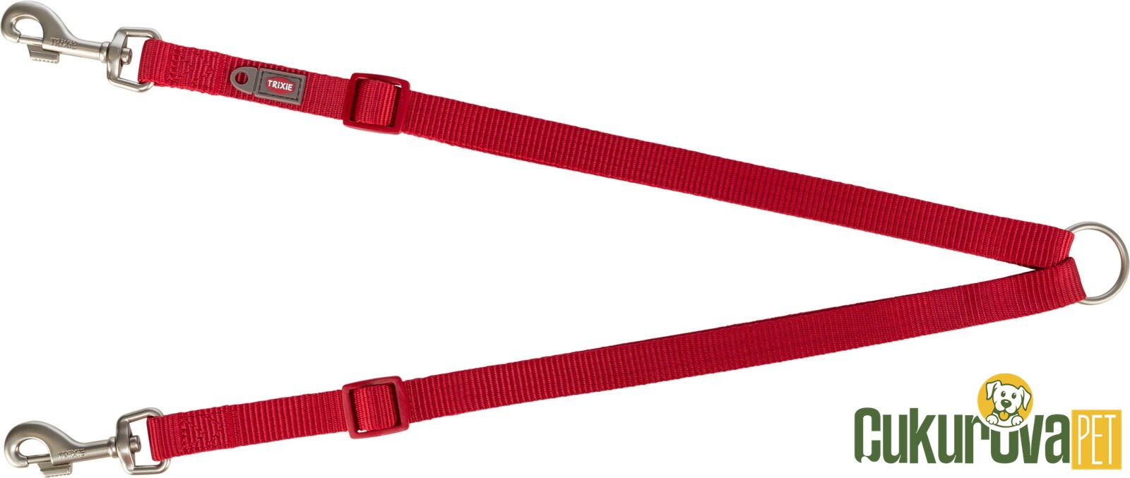 Trixie İkili Köpek Gezdirme Kayışı Xs - M, Kırmızı, 40 x 70 Cm - 15 Mm