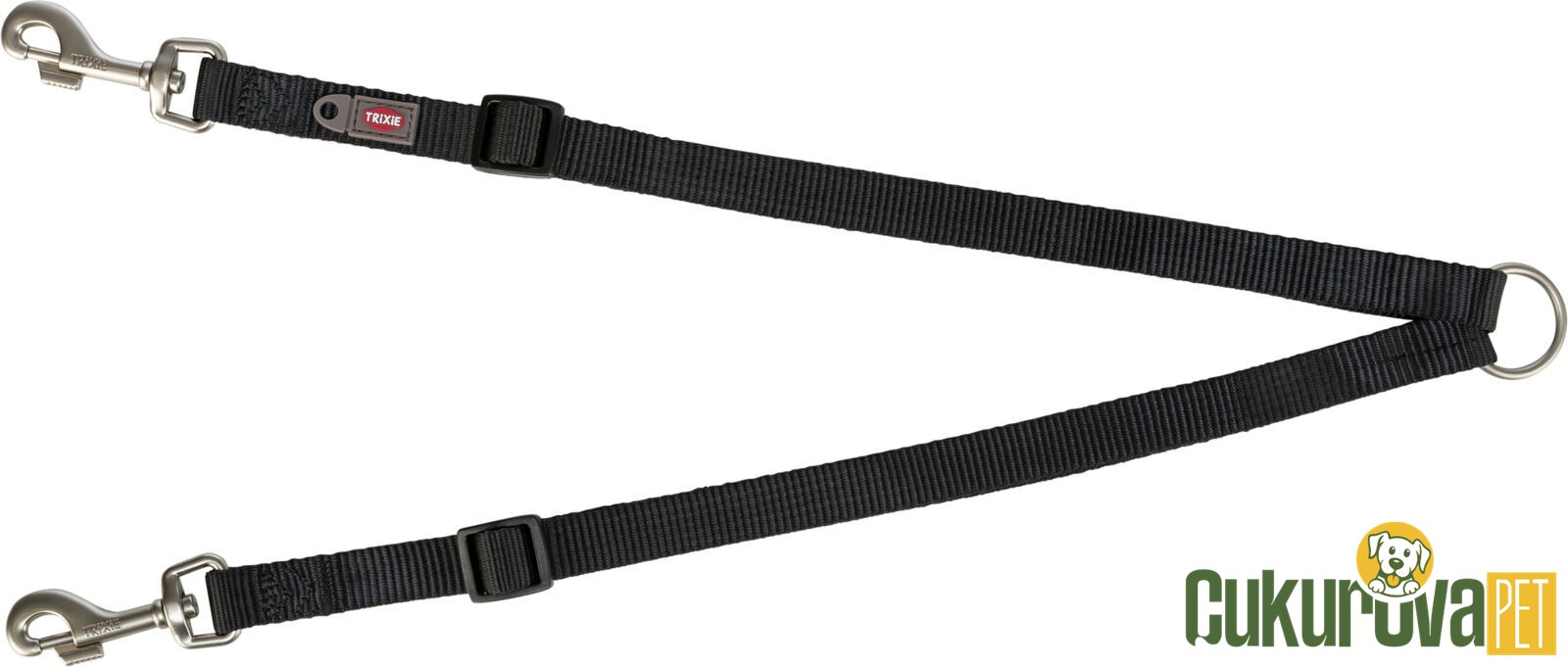 Trixie İkili Köpek Gezdirme Kayışı Xs - M, Siyah, 40 x 70 Cm - 15 Mm