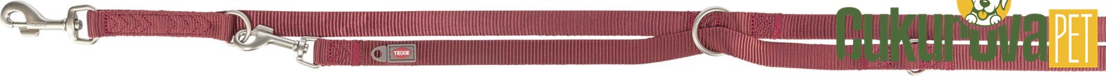 Trixie Premium Ayarlanabilir Köpek Gezdirme Kayışı Xs, Bordo, 2 M - 10 Mm