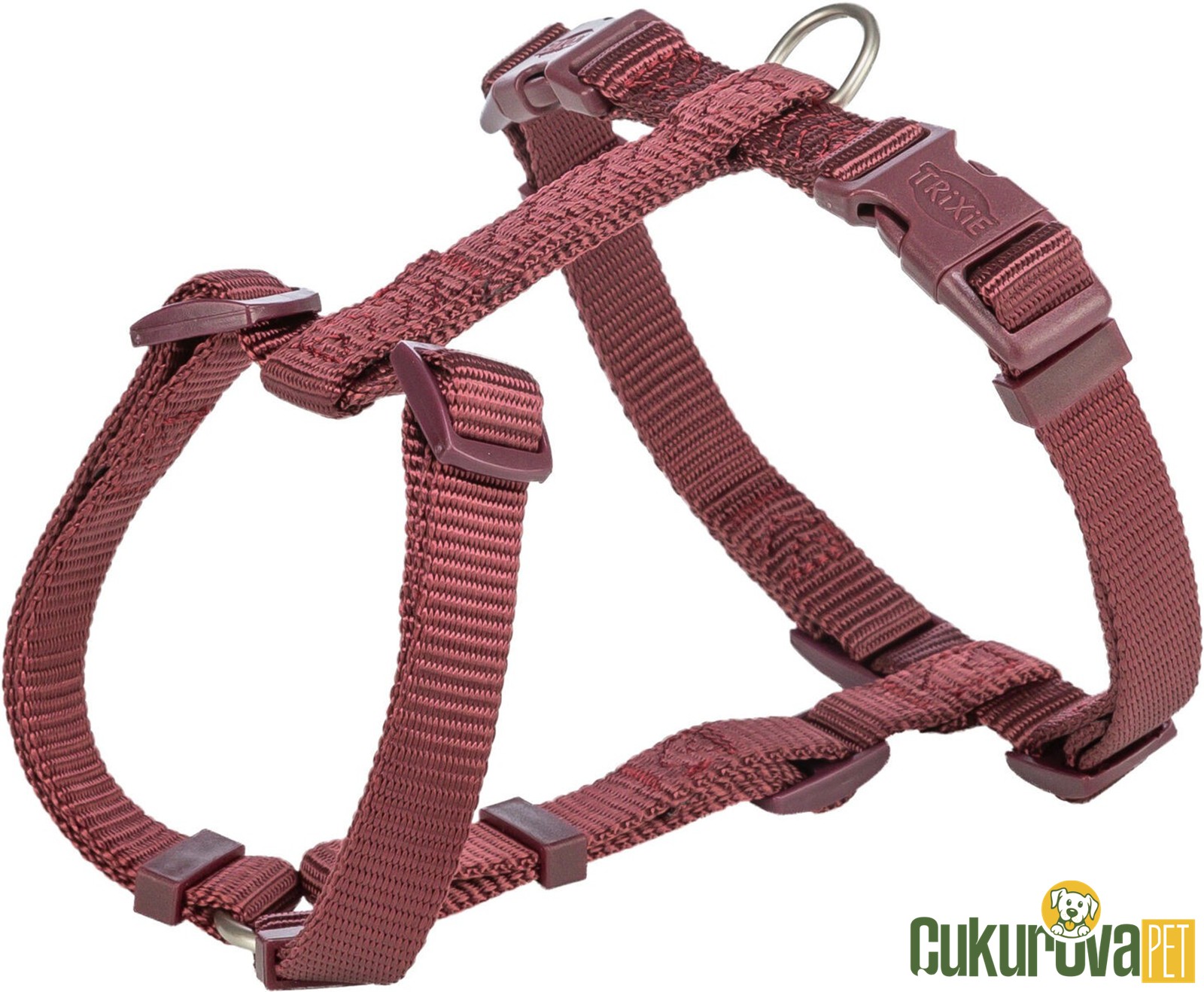 Trixie Premium H Tipi Köpek Göğüs Tasması M - L, Sangria Bordo, 52 x 75 Cm - 20 Mm